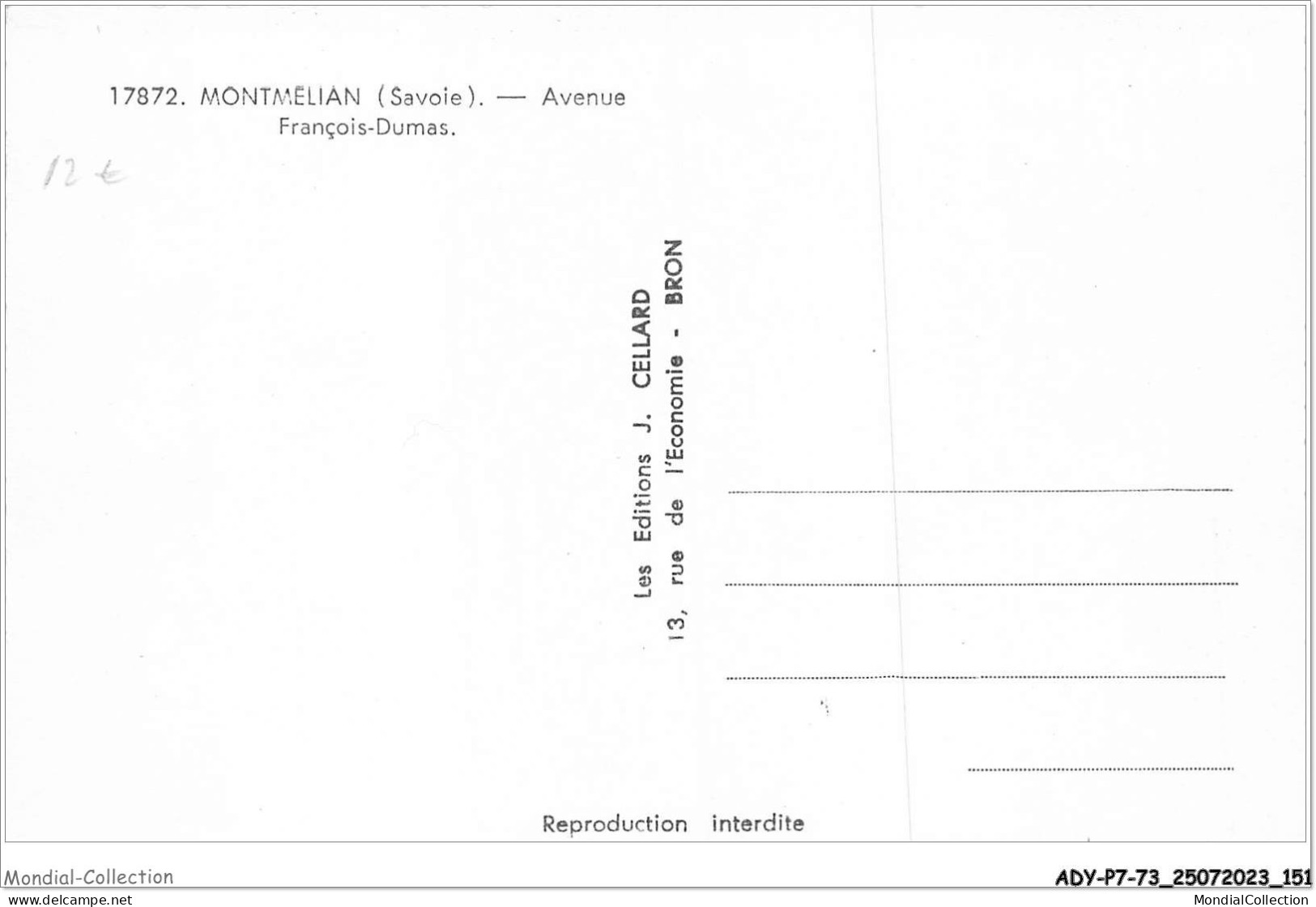 ADYP7-73-0633 - MONTMELIAN - Avenue François-dumas  - Montmelian