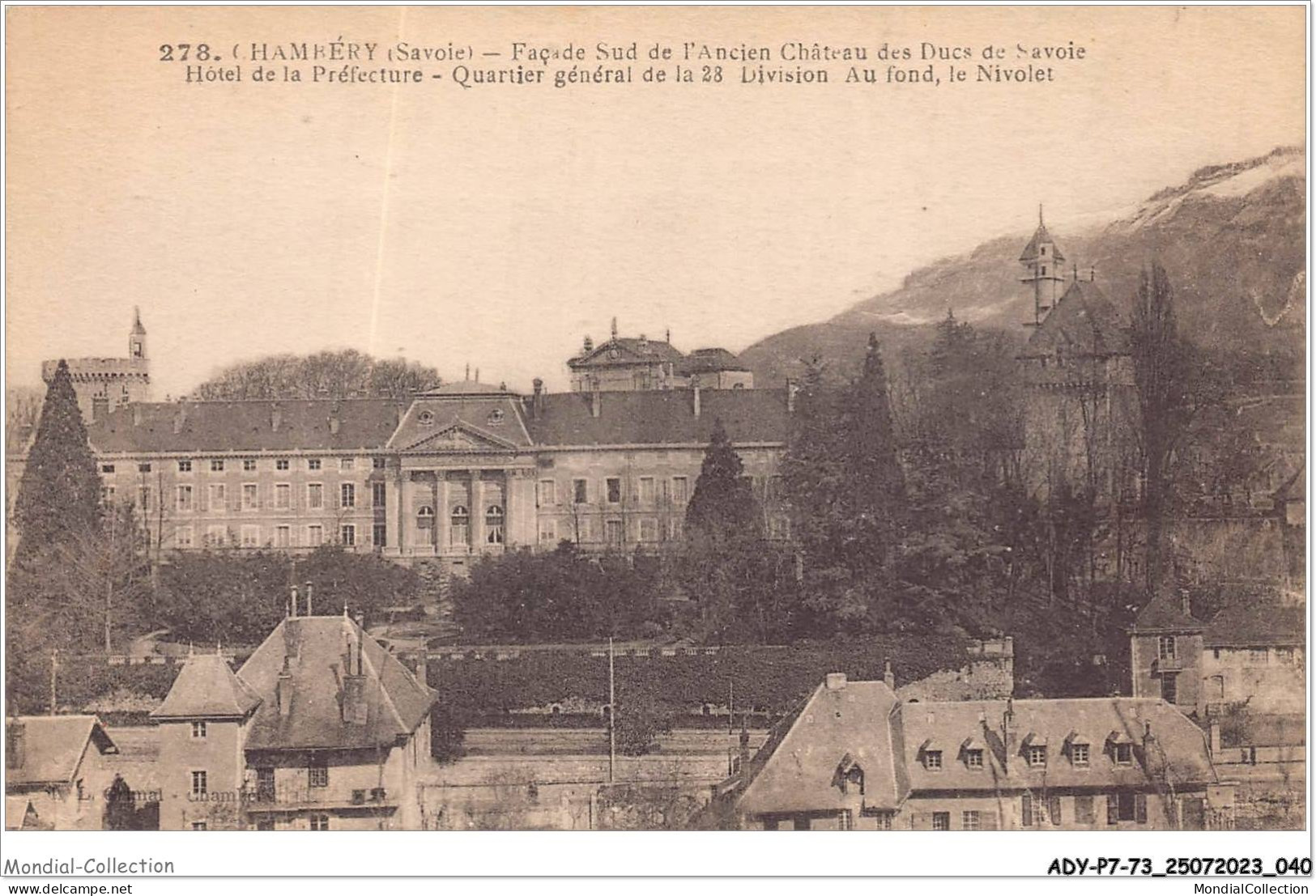 ADYP7-73-0578 - CHAMBERY - Façade Surd De L'ancien Château Des Ducs De Savoie - Hôtel De La Préfecture - Chambery