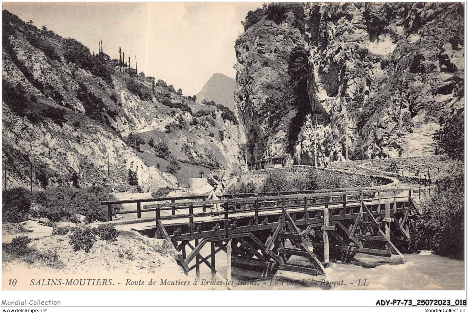 ADYP7-73-0567 - SALINS-MOUTIERS - Route De Moutiers à Brides-les-bains - Le Pont De La Rageat  - Moutiers