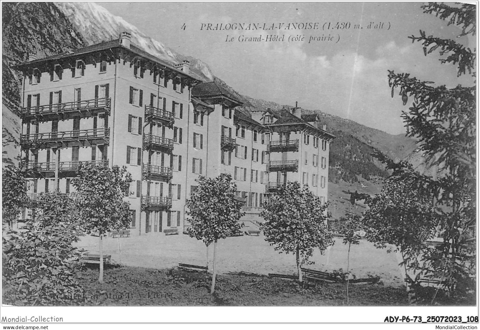 ADYP6-73-0515 - PRALOGNAN-LA-VANOISE - Le Grand-hôtel - Côté Prairie  - Pralognan-la-Vanoise