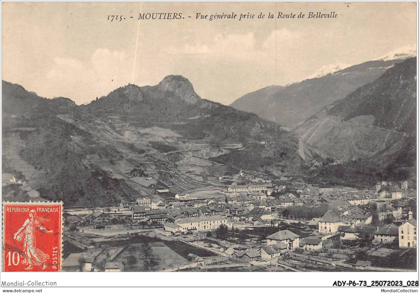 ADYP6-73-0475 - MOUTIERS - Vue Générale Prise De La Route De Belleville  - Moutiers