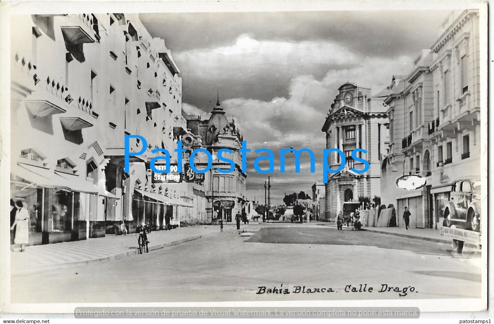 227601 ARGENTINA BUENOS AIRES BAHIA BLANCA STREET CALLE DRAGO POSTAL POSTCARD - Argentine