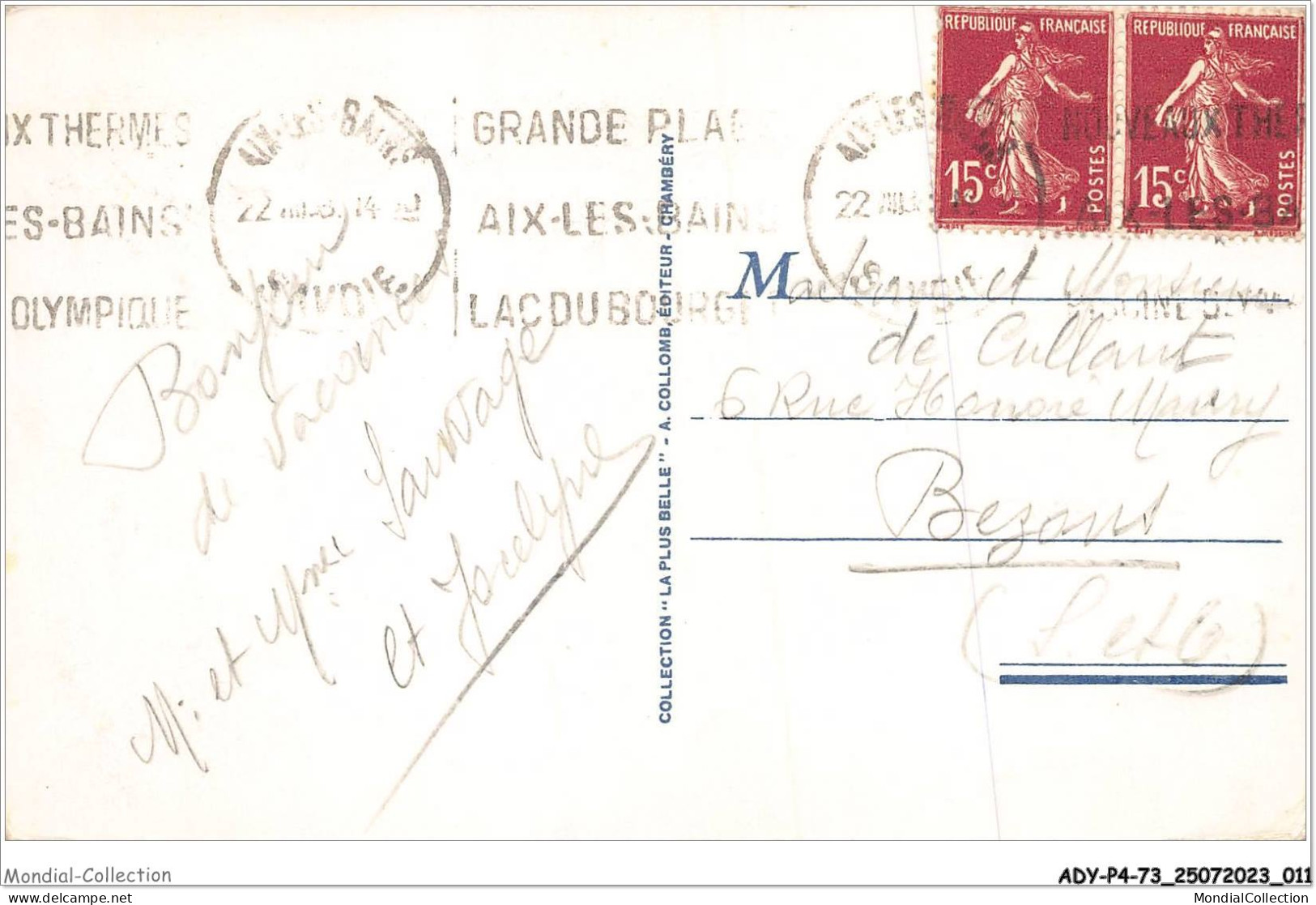 ADYP4-73-0277 - LA CHAMBOTTE Et Le Lac Du Bourget  - Aix Les Bains