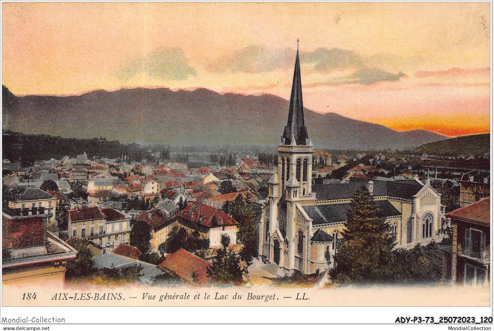 ADYP3-73-0247 - AIX-LES-BAINS - Vue Générale Et Le Lac Du Bourget  - Aix Les Bains