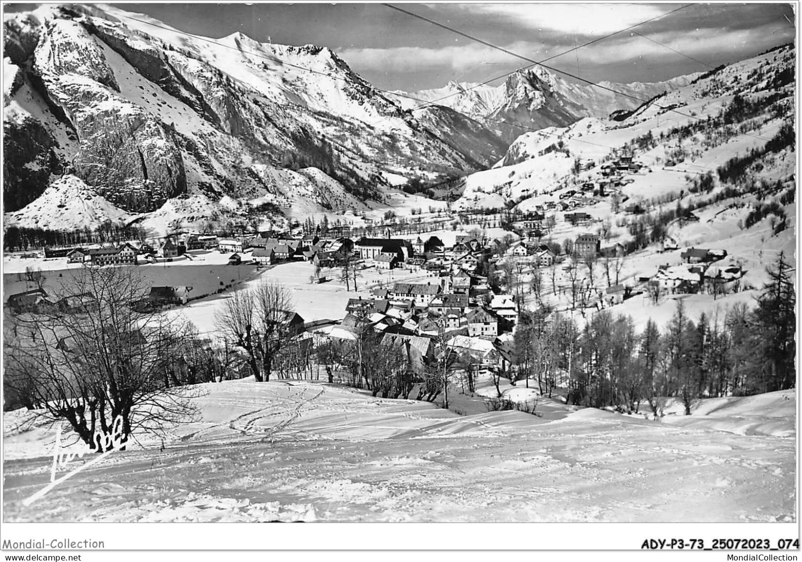 ADYP3-73-0224 - VALLOIRE-GALIBIER - Vue Générale Et Le Perron Des Emcombres - Autres & Non Classés