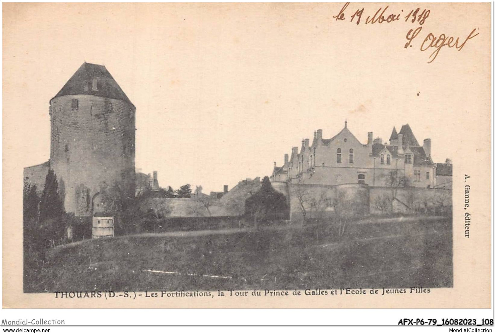 AFXP6-79-0507 - THOUARS - Les Fortifications - La Tour Du Prince De Galles Et L'ecole De Jeunes Filles - Thouars