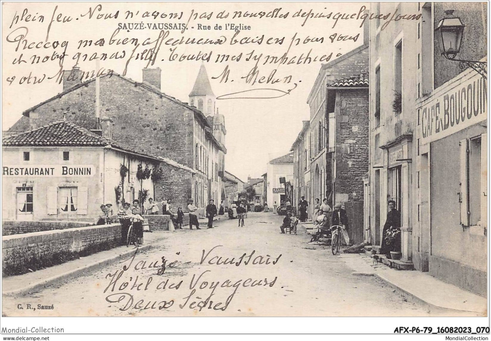 AFXP6-79-0488 - SAUZE-VAUSSAIS - Rue De L'eglise - Sauze Vaussais