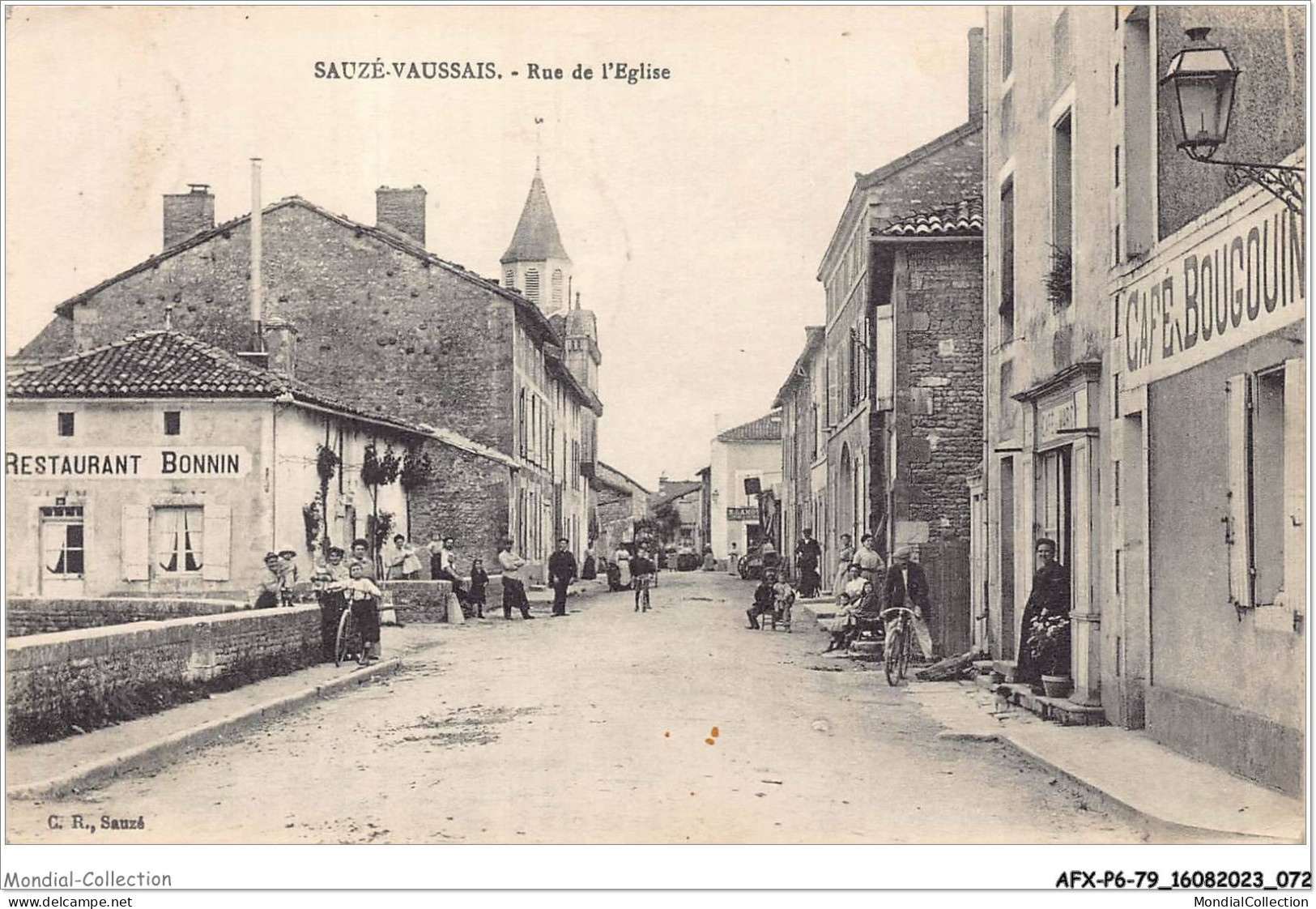 AFXP6-79-0489 - SAUZE-VAUSSAIS - Rue De L'eglise - Sauze Vaussais