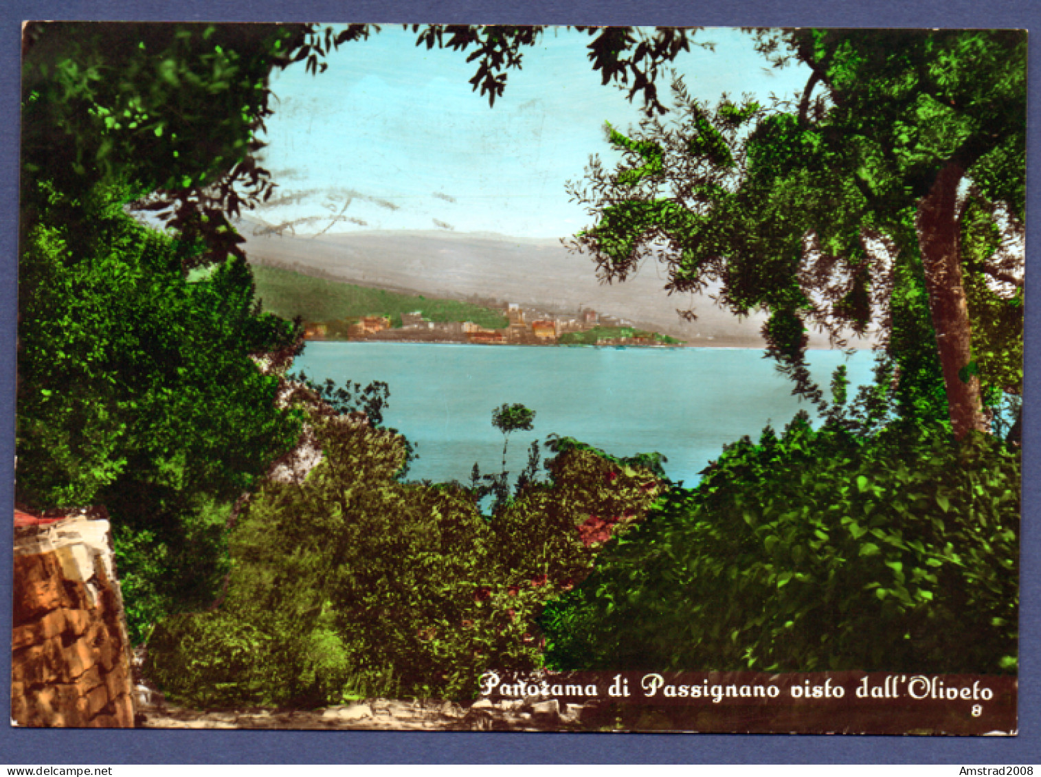 1965 - PANORAMA DI PASSIGNANO VISTO DALL'OLIVETO -  ITALIE - Perugia