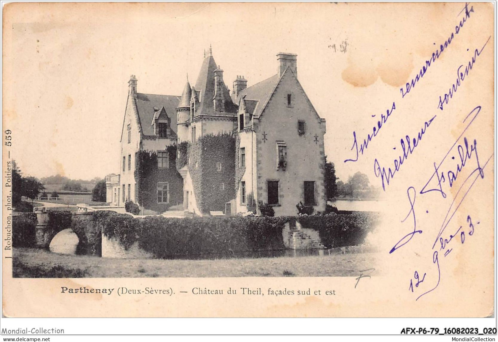 AFXP6-79-0463 - PARTHENAY - Chateau Du Theil - Facades Sud Et Est - Parthenay