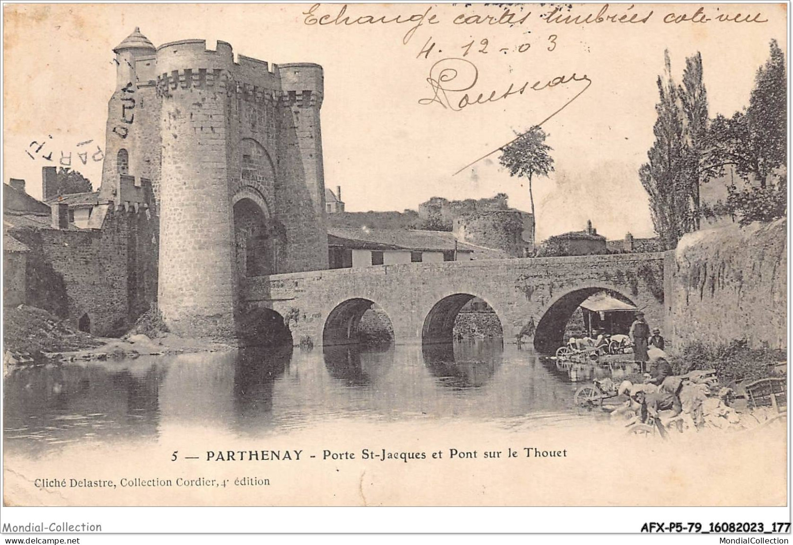 AFXP5-79-0451 - PARTHENAY - Porte ST-Jacques Et Pont Sur Le Thouet - Parthenay