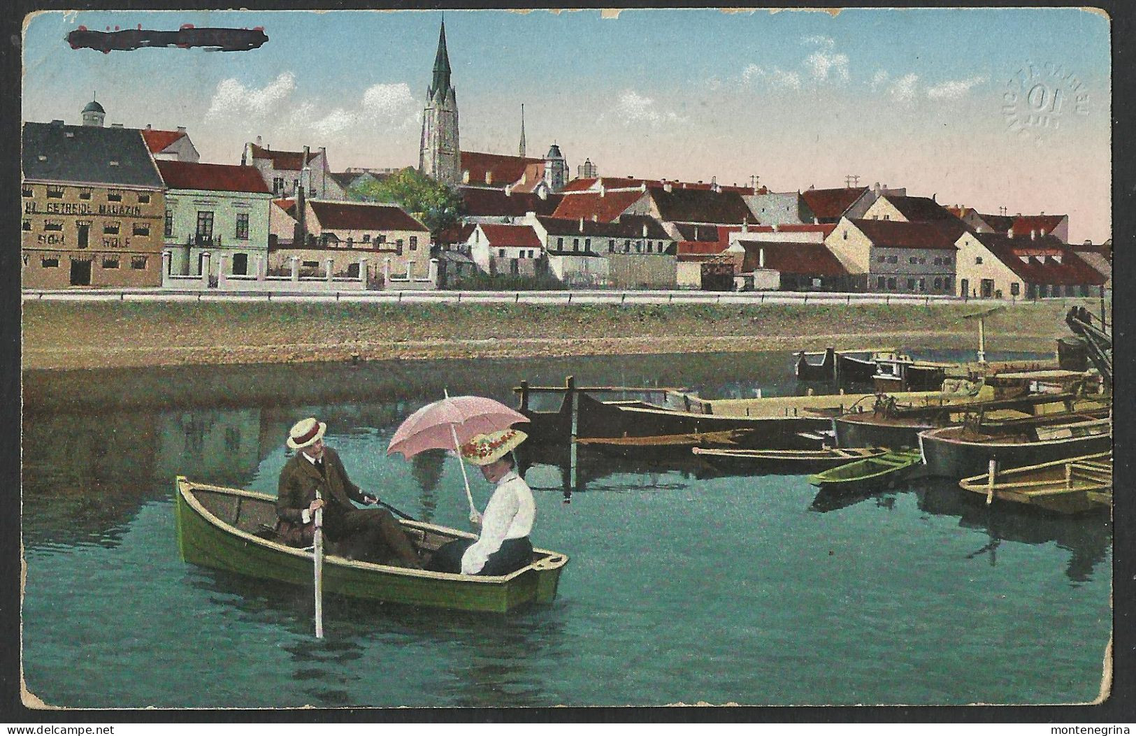 CROATIA - OSIJEK - Esseg - Osjek  Ed. Lederer & Popper - Boat - 1920 Old  Postcard(see Sales Conditions) 10096 - Croatie