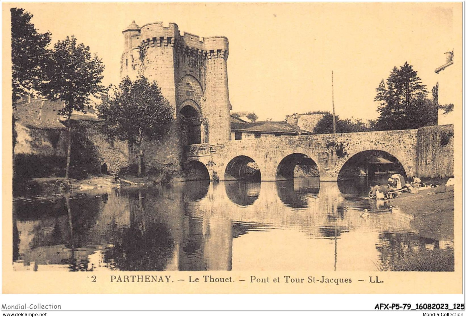 AFXP5-79-0425 - PARTHENAY - Le Thouet - Pont Et Tour ST Jacques - Parthenay