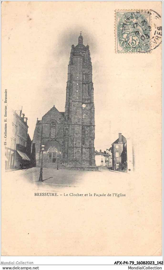 AFXP4-79-0347 - BRESSUIRE - Le Clocher Et La Facede De L'eglise - Bressuire