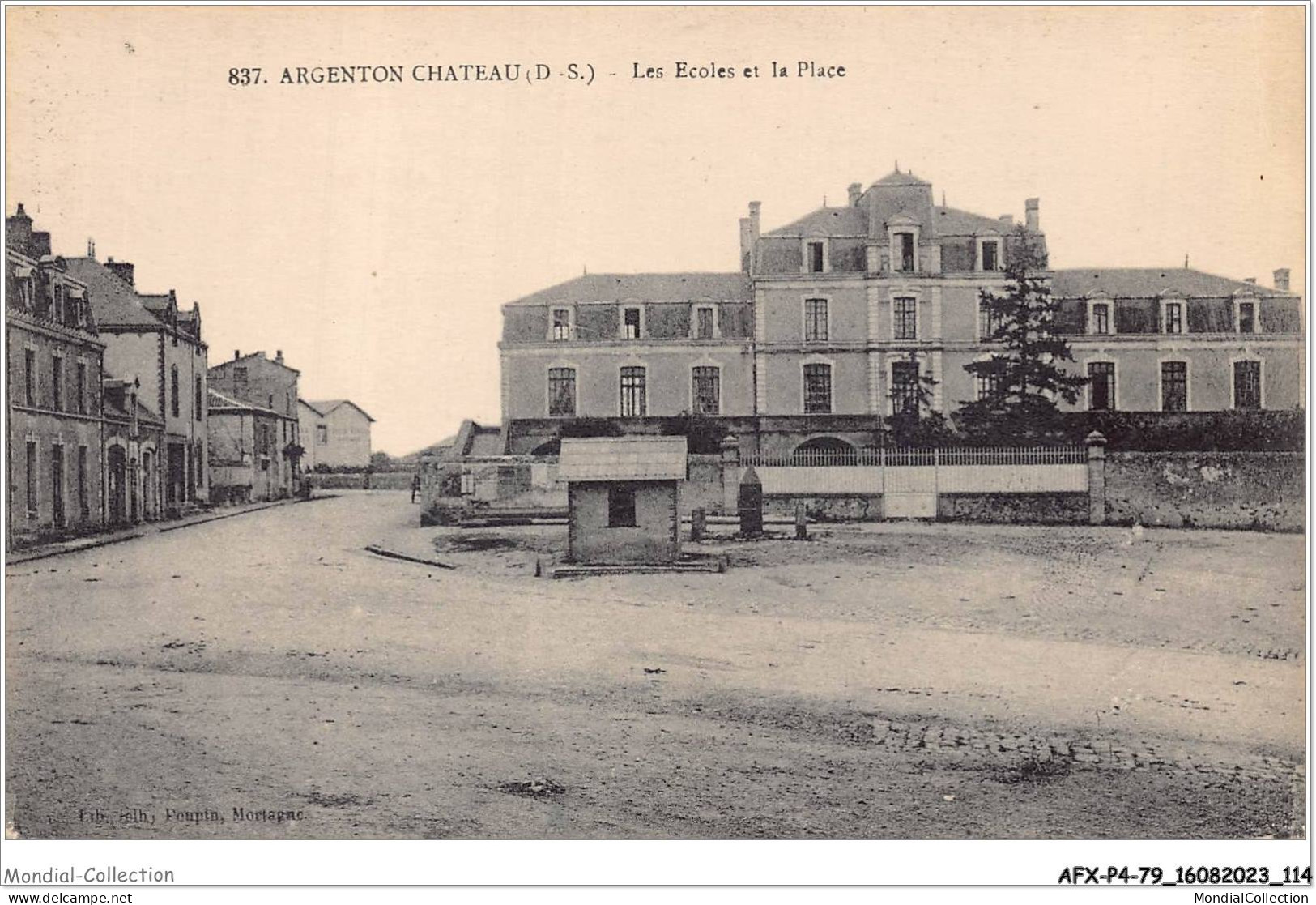 AFXP4-79-0333 - ARGENTON-CHATEAU - Les Ecoles Et La Place - Argenton Chateau