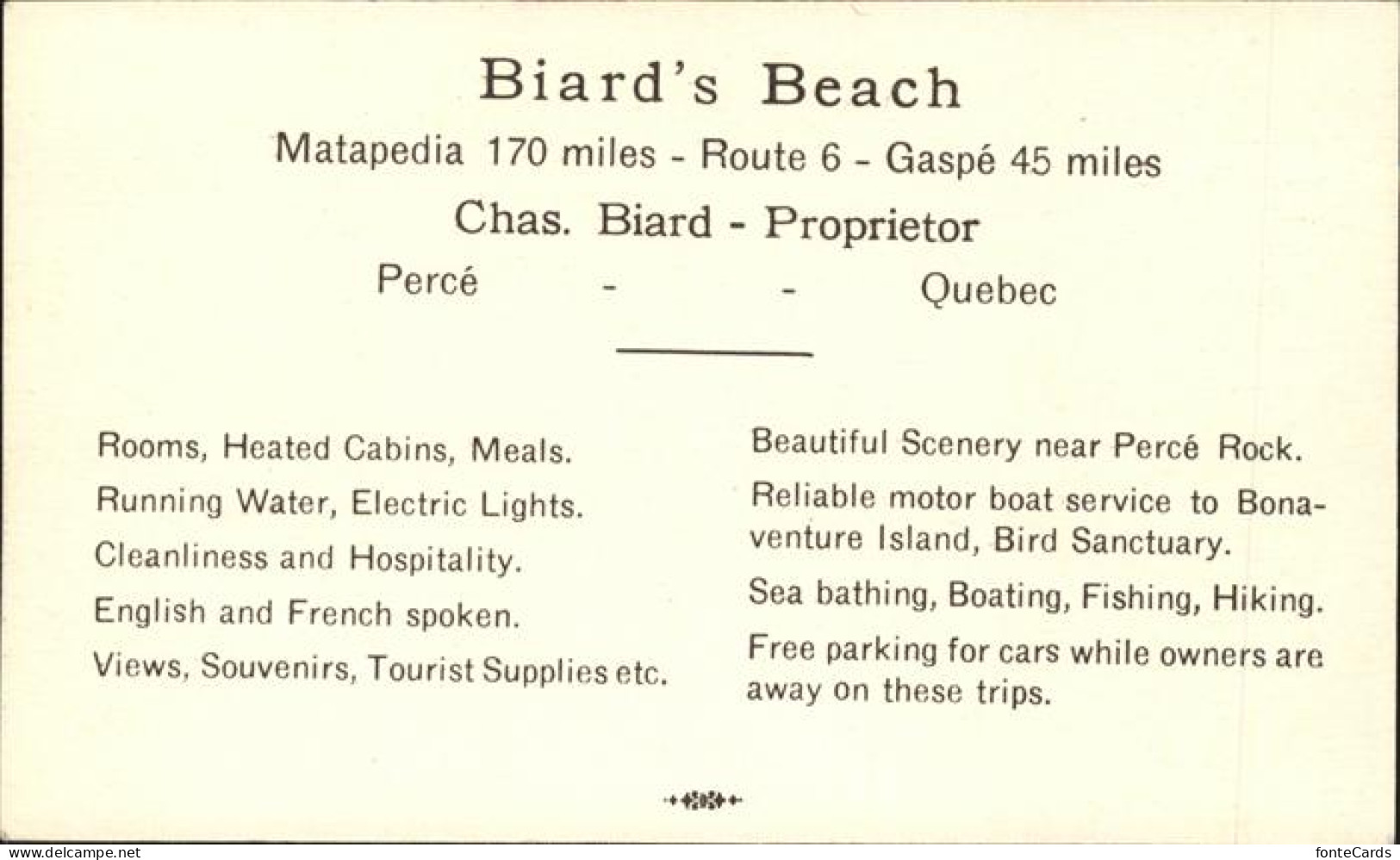 41243793 Gaspe Biard's Beach, Quebec, Perce Gaspé - Zonder Classificatie