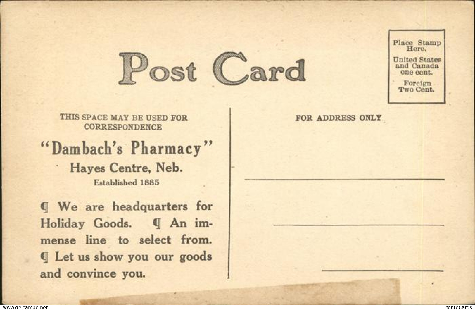 41243553 Nebraska Dambachs Pharmacy Hayes Centre - Other & Unclassified