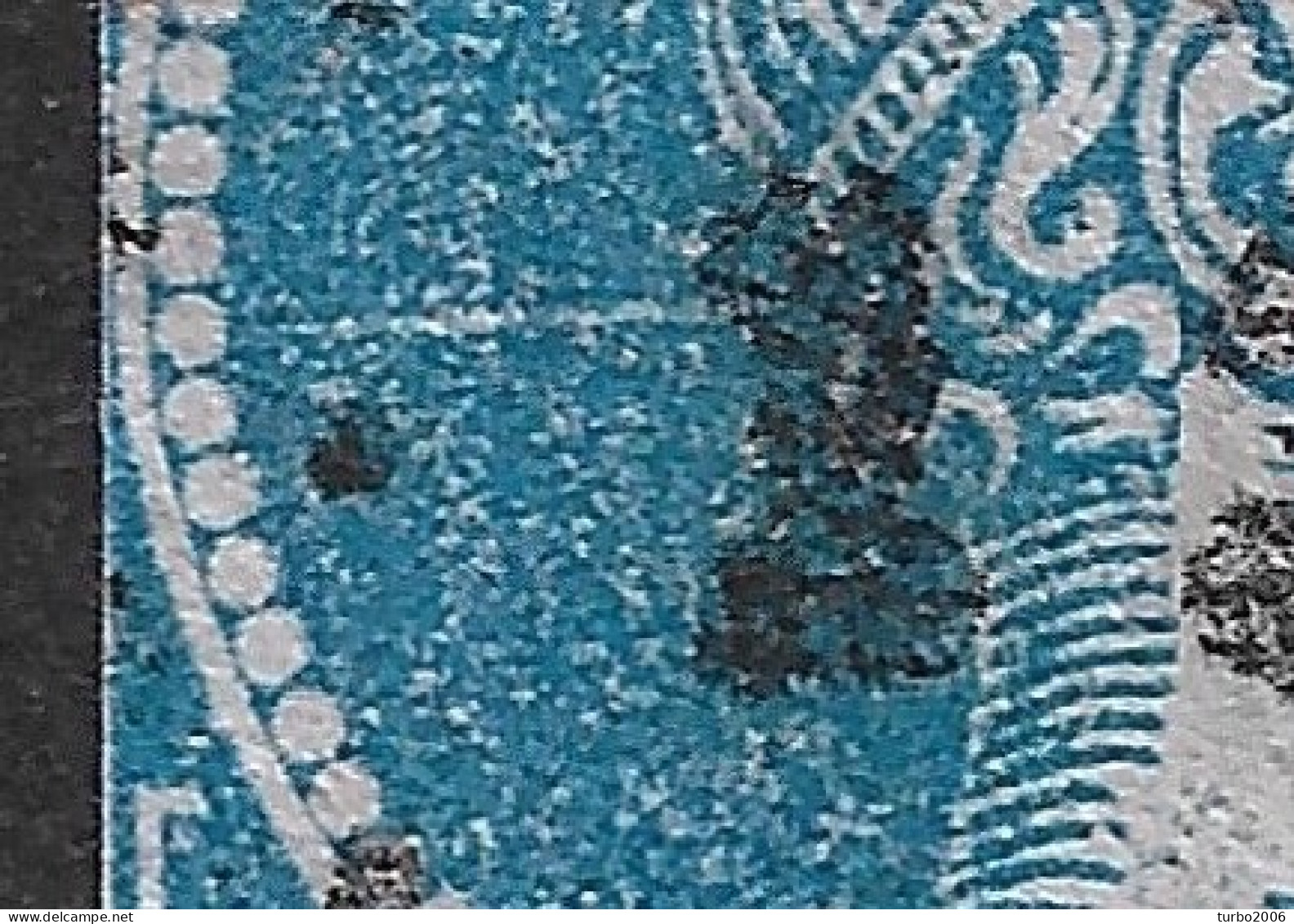 GREECE Plateflaw White Line (20F20) In 1868-69 Large Hermes Head Cleaned Plates Issue 20 L Sky Blue Vl. 39 / H 27 A - Variedades Y Curiosidades