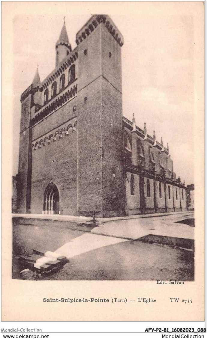 AFYP2-81-0132 - SAINT-SULPICE-LA-POINTE - Tarn - L'église  - Saint Sulpice