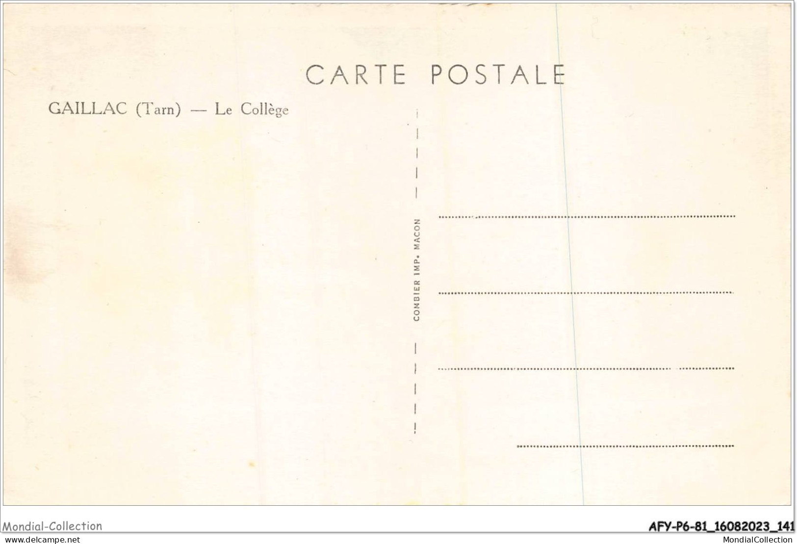 AFYP6-81-0549 - GAILLAC -Tarn - Le Collège  - Gaillac
