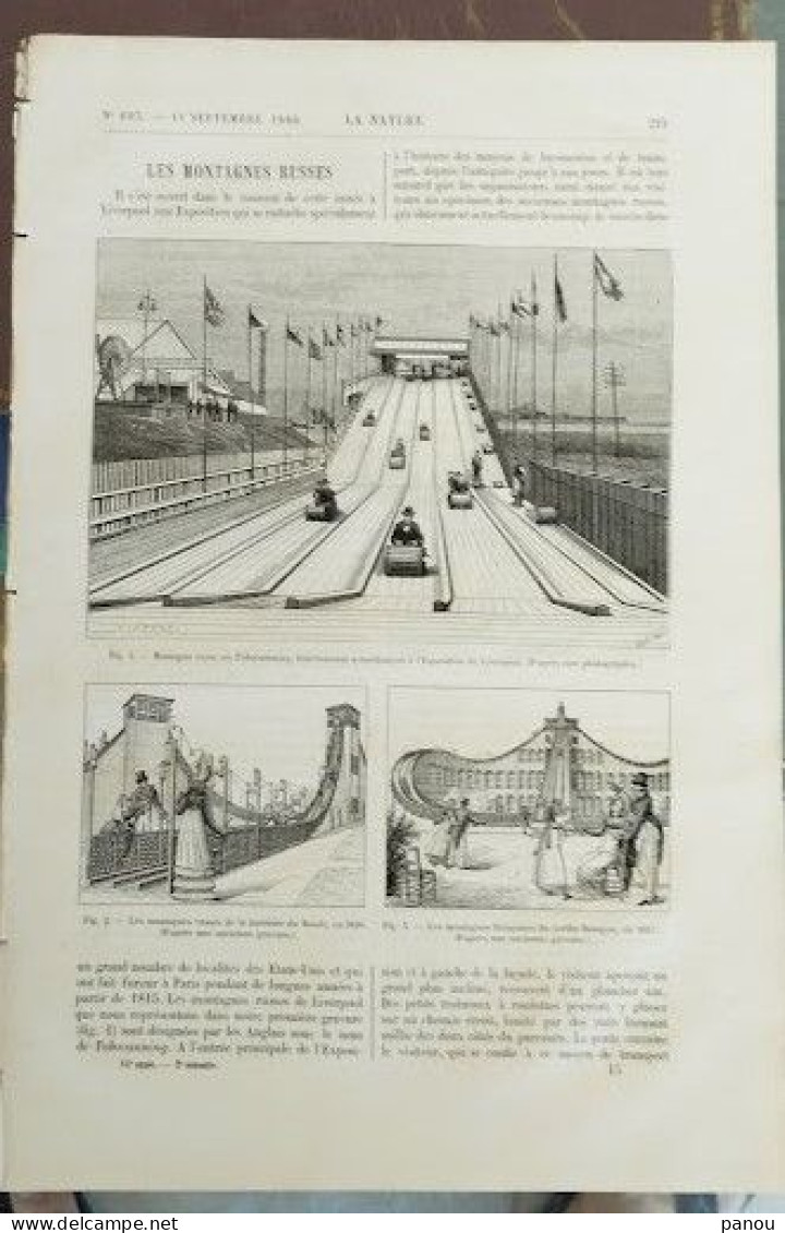 LA NATURE 693 / 11-9-1886. MONTAGNES RUSSES. LES CYNGHALAIS Sénégal? - Magazines - Before 1900