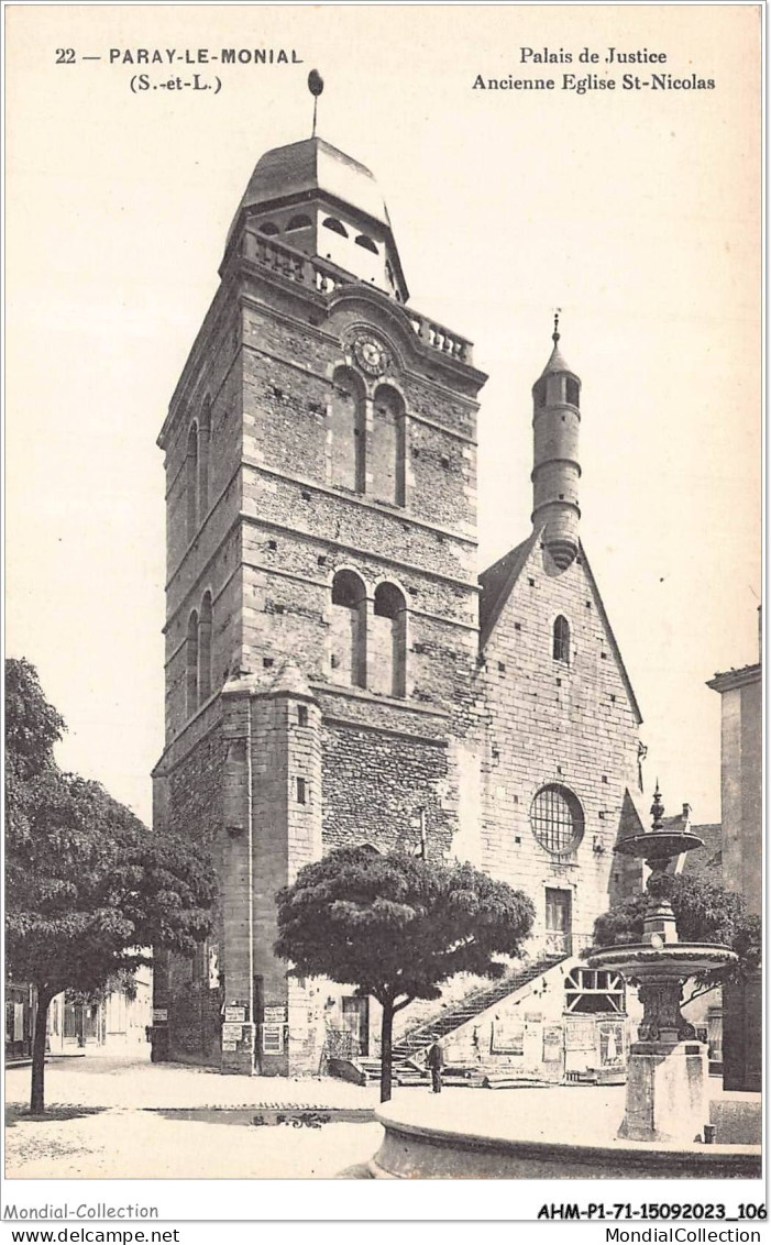 AHMP1-71-0053 - PARAY-LE-MONIAL - Palais De Justice - Ancienne église St-nicolas - Paray Le Monial