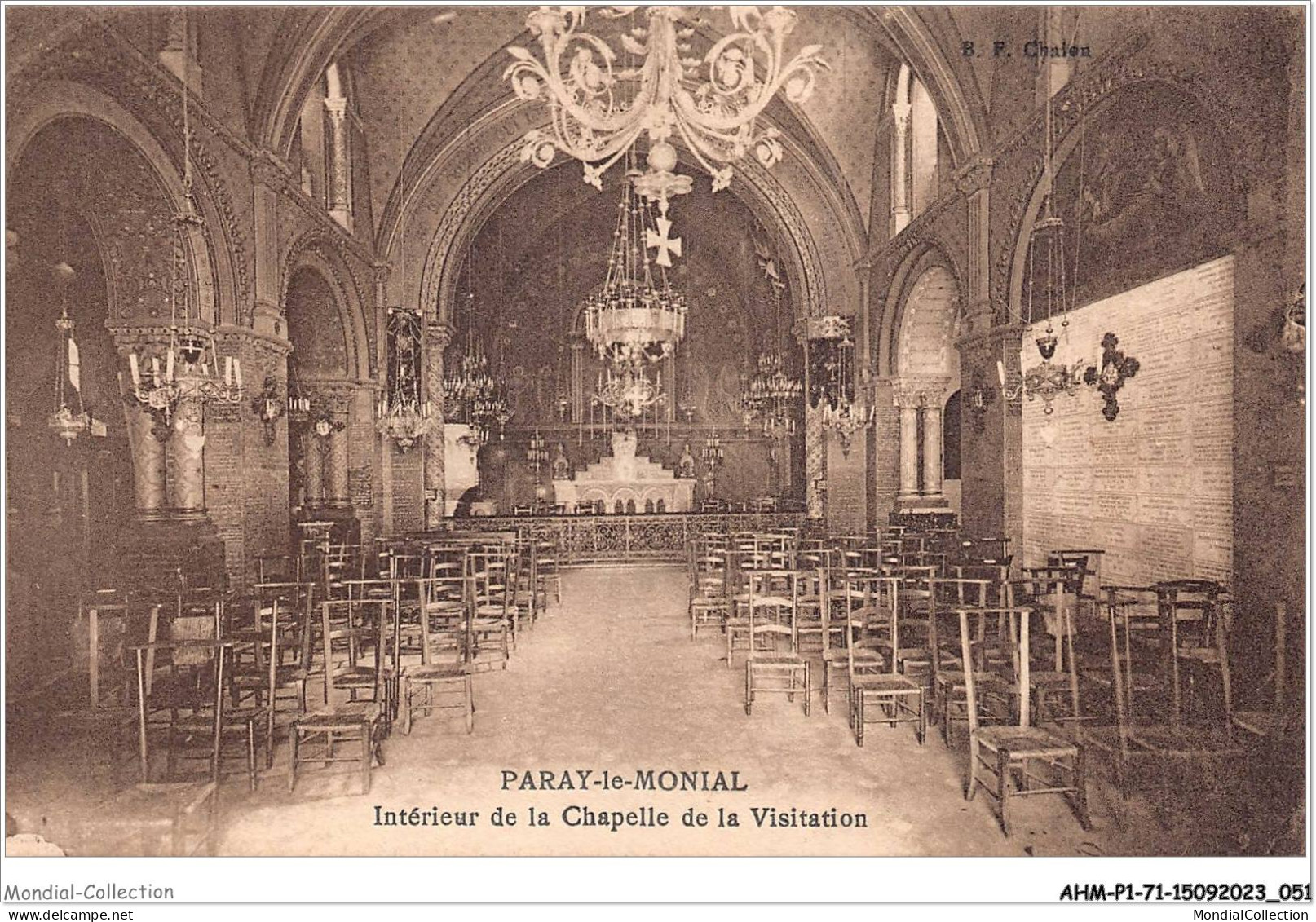 AHMP1-71-0026 - PARAY-LE-MONIAL - Interieur De La Chapelle De La Visitation - Paray Le Monial