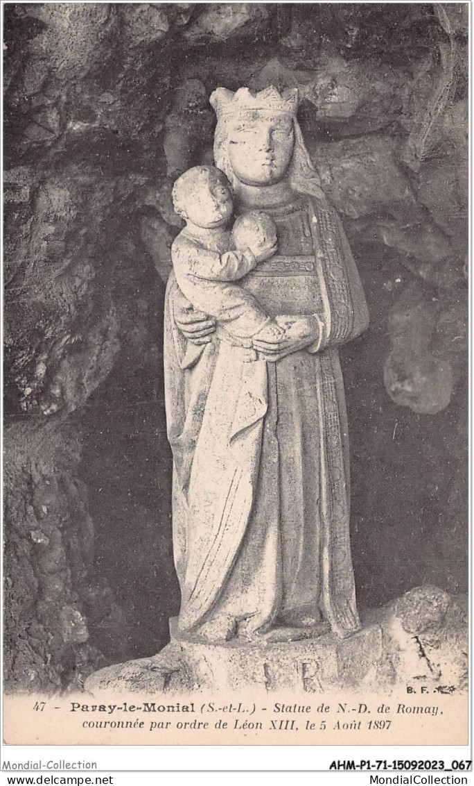 AHMP1-71-0034 - PARAY-LE-MONIAL - Statue De Notre Dame De Romay Couronnée Par Ordre De Léon XIII  - Paray Le Monial