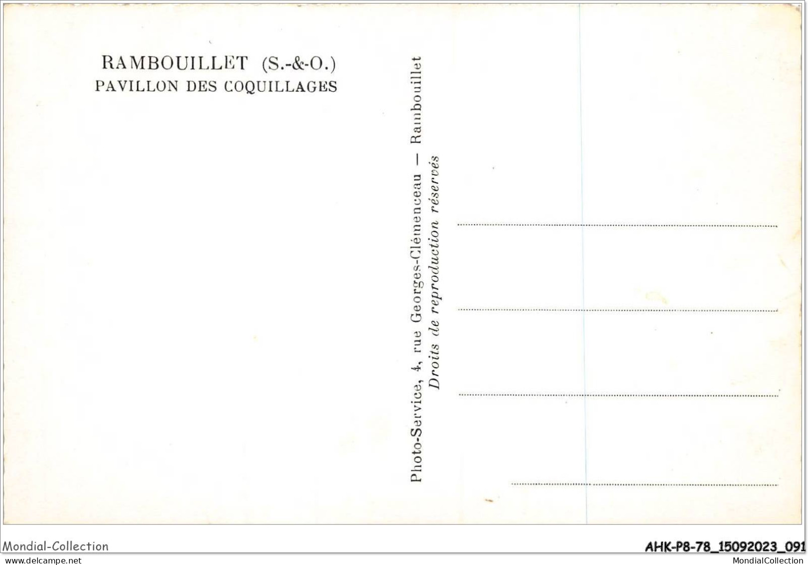 AHKP8-0729-78 -  RAMBOUILLET - Le Pavillon Des Coquillages - Rambouillet