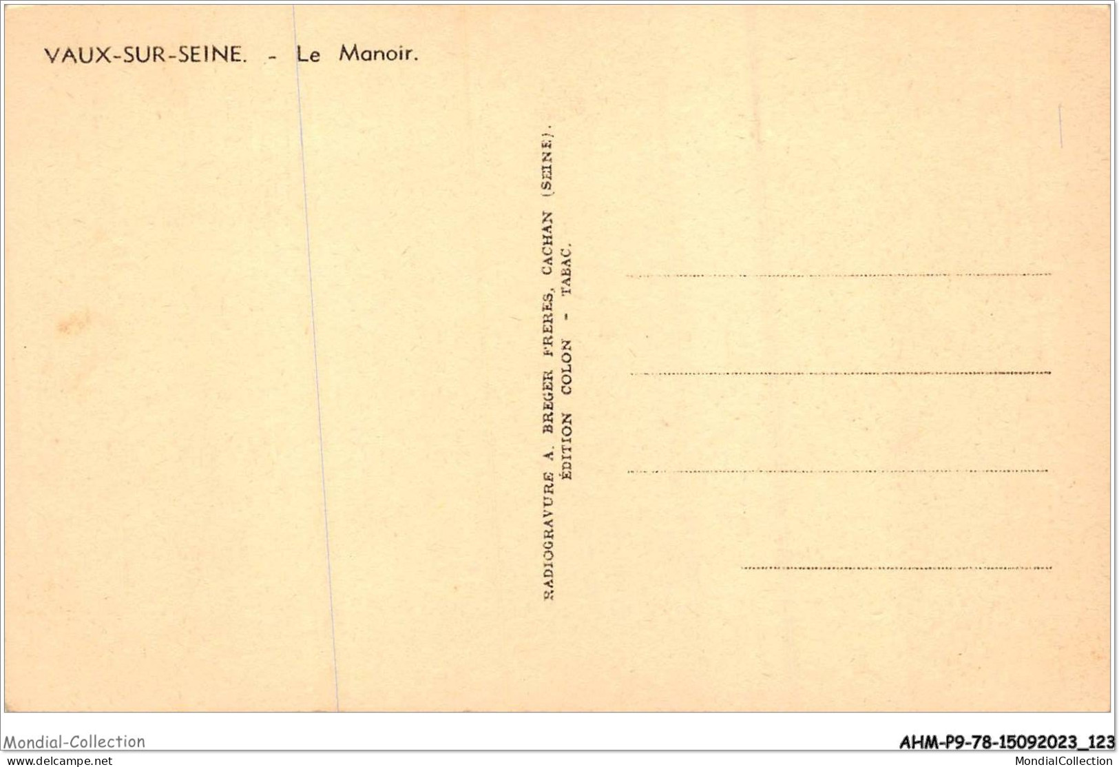 AHMP9-78-0948 - VAUX SUR SEINE - Le Manoir  - Vaux De Cernay