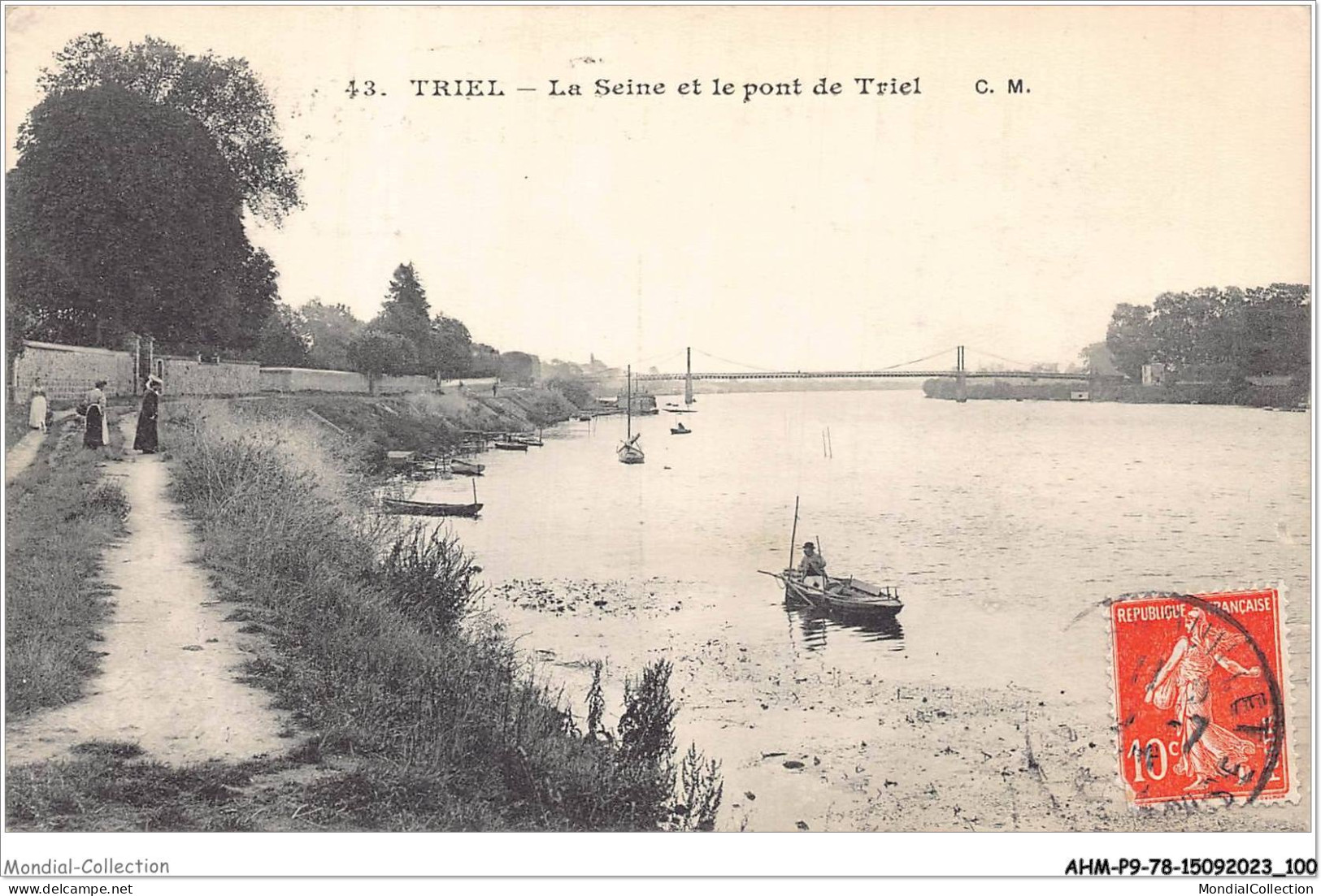 AHMP9-78-0937 - TRIEL - La Seine Et Le Pont De Triel - Triel Sur Seine