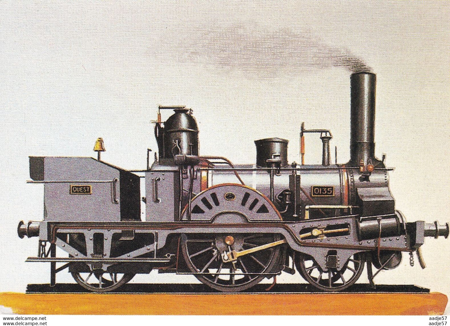 LOCOMOTIVES FRANCAISE Type 1A1 1850 Parijs - Rouaan Loc Nr 135 - Eisenbahnen