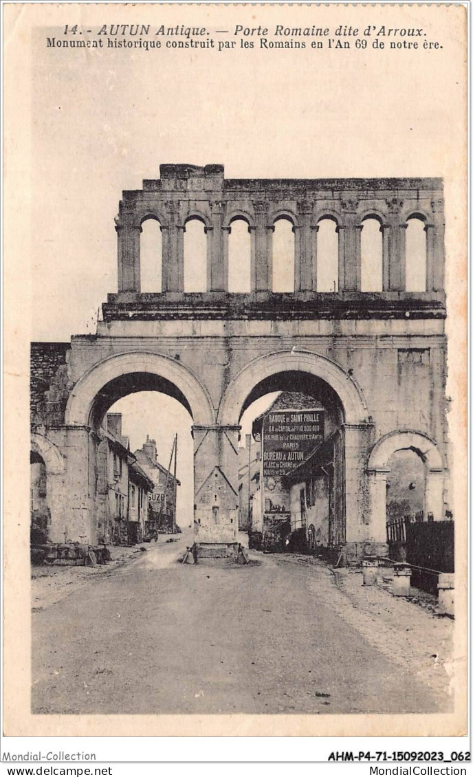 AHMP4-71-0408 - AUTUN-ANTIQUE - Porte Romaine Dite D'arroux - Autun