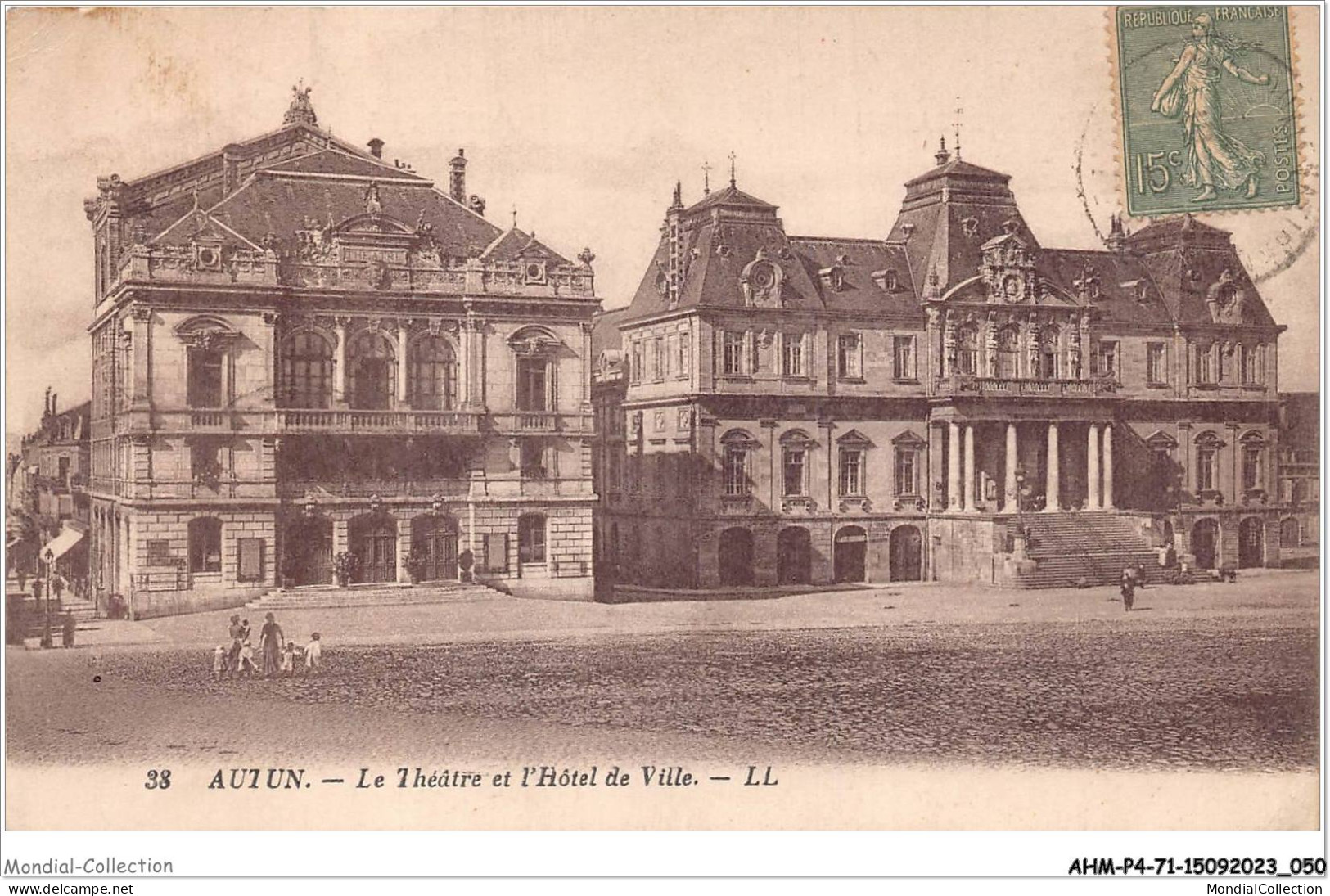 AHMP4-71-0402 - AUTUN - Le Théâtre Et L'hôtel De Ville - Autun