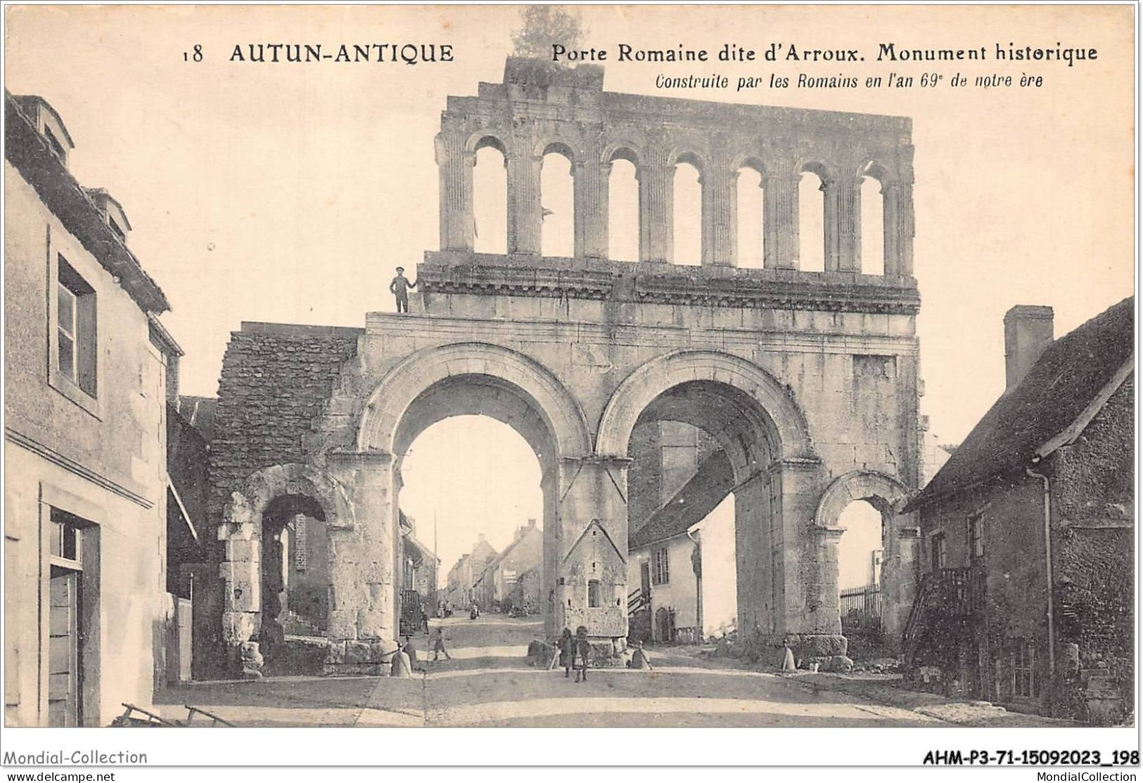 AHMP3-71-0366 - AUTUN-ANTIQUE - Porte Dite D'arroux - Monument Historique - Autun