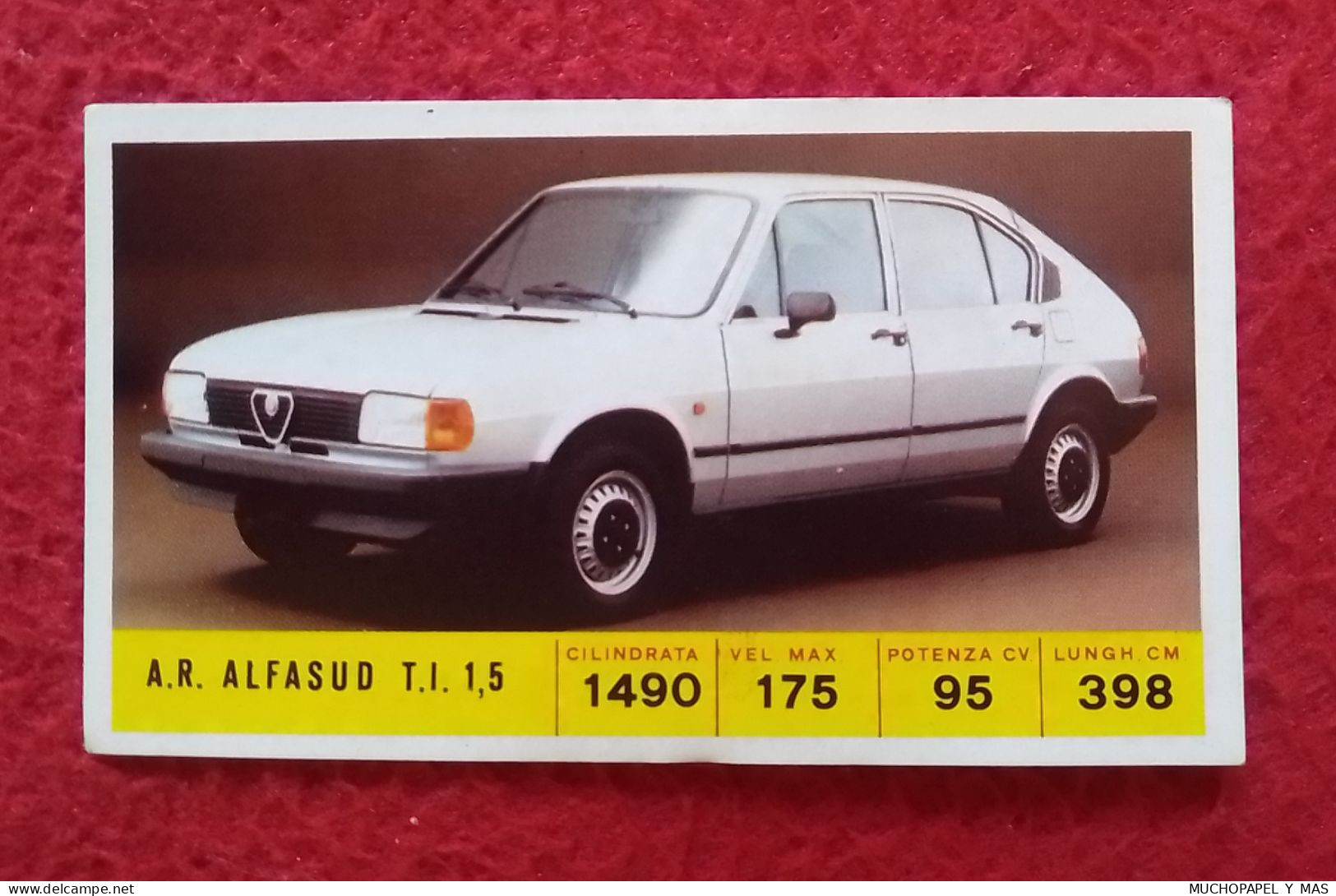 SPAIN ANTIGUO CROMO DE CROMOS DIDEC OLD COLLECTIBLE CARD CHROME CHROMO COCHE CAR VOITURE AUTO ALFA ROMEO ALFASUD T. I. - Altri & Non Classificati