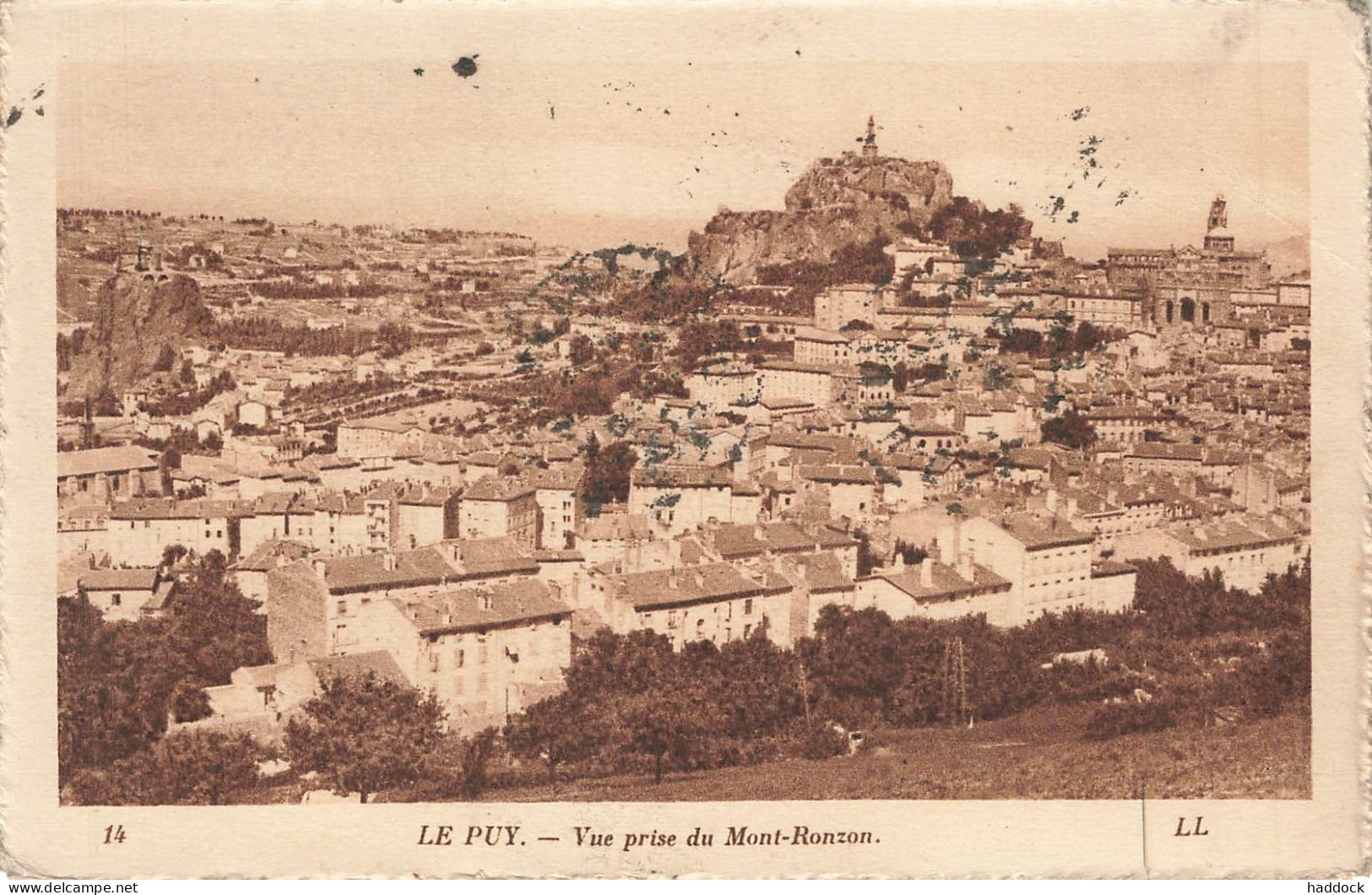 LE PUY : VUE PRISE DU MONT RONZON - Le Puy En Velay