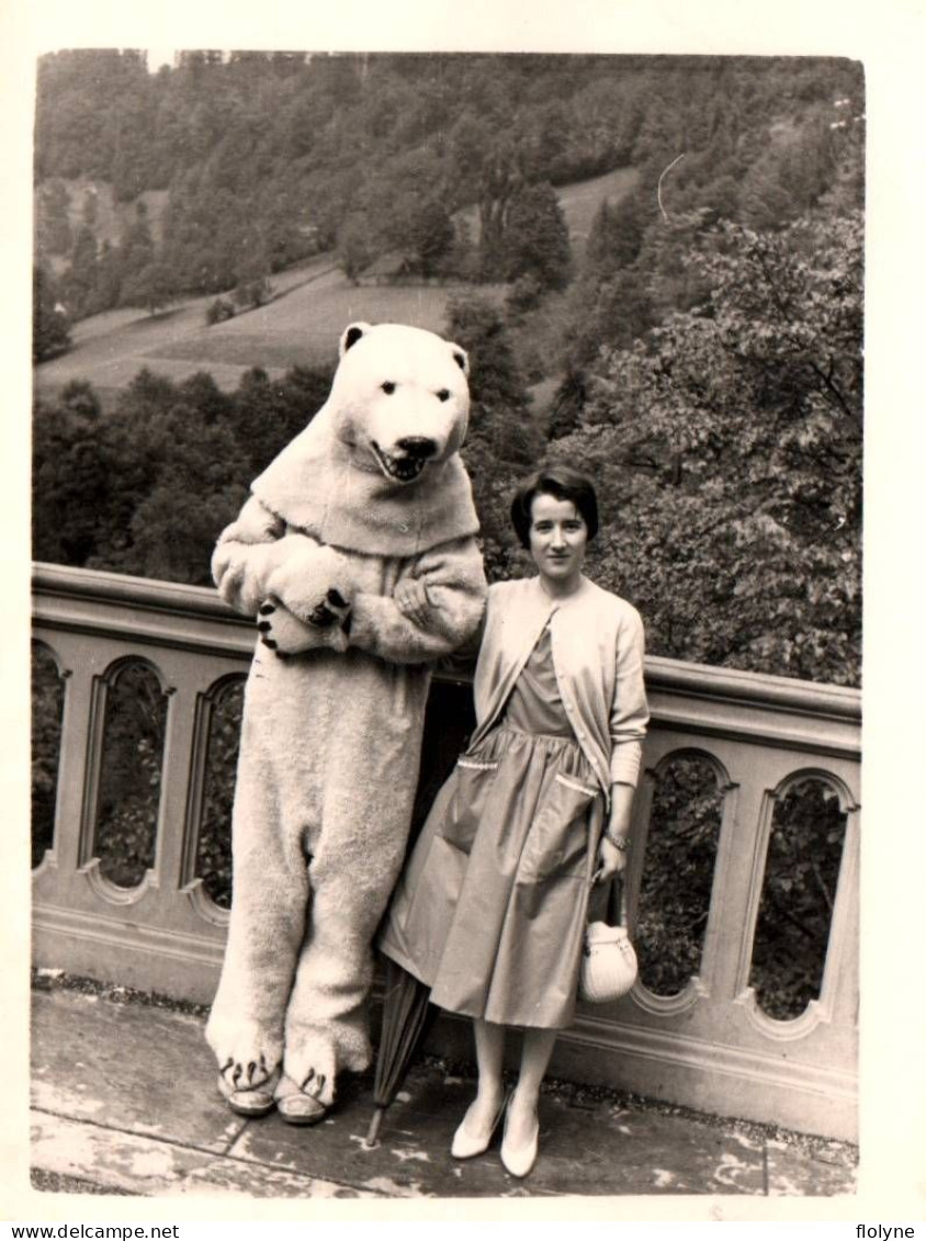 Ours - Photo Ancienne - Déguisement D'ours - Bear - Au Pont D'espagne - 7x9 Cm - Bären