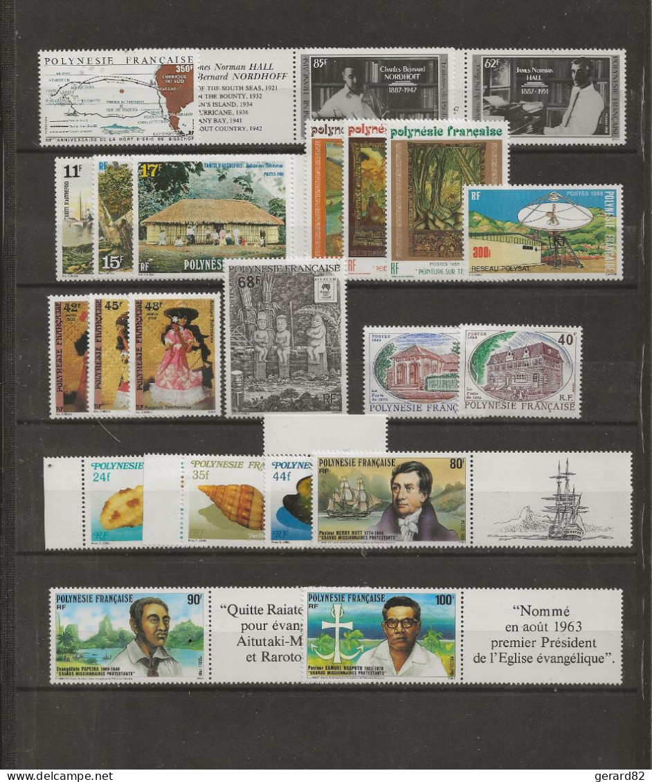 POLYNESIE  LOT DE 22 TIMBRES     N**  BONNE COTE - Collections, Lots & Séries