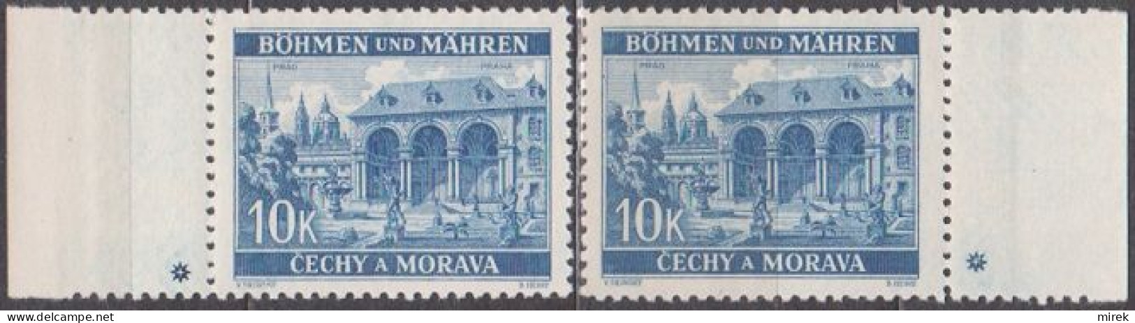 032/ Pof. 48, Border Stamps, Plate Mark + - Neufs