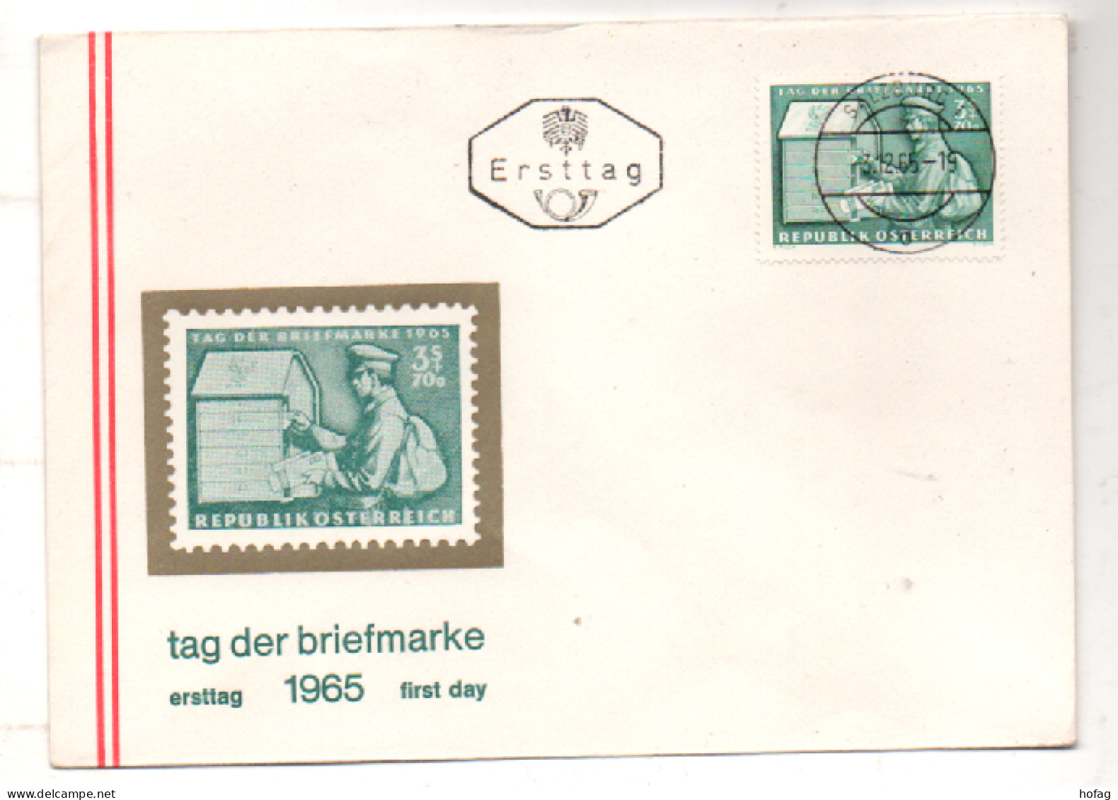 Österreich 1965 MiNr.: 1200 Tag Der Briefmarke Austria FDC Scott: B321  YT: 1034 Sg: 1462 - FDC