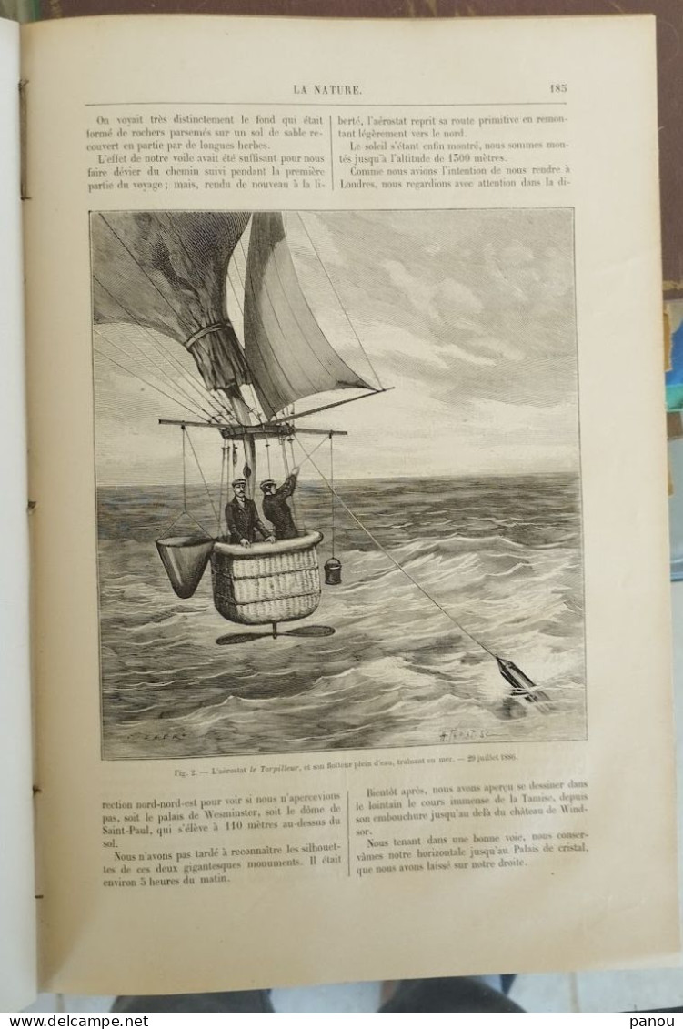 LA NATURE 690 / 21-8-1886. COLOMB COLON PANAMA  AEROSTAT - Tijdschriften - Voor 1900