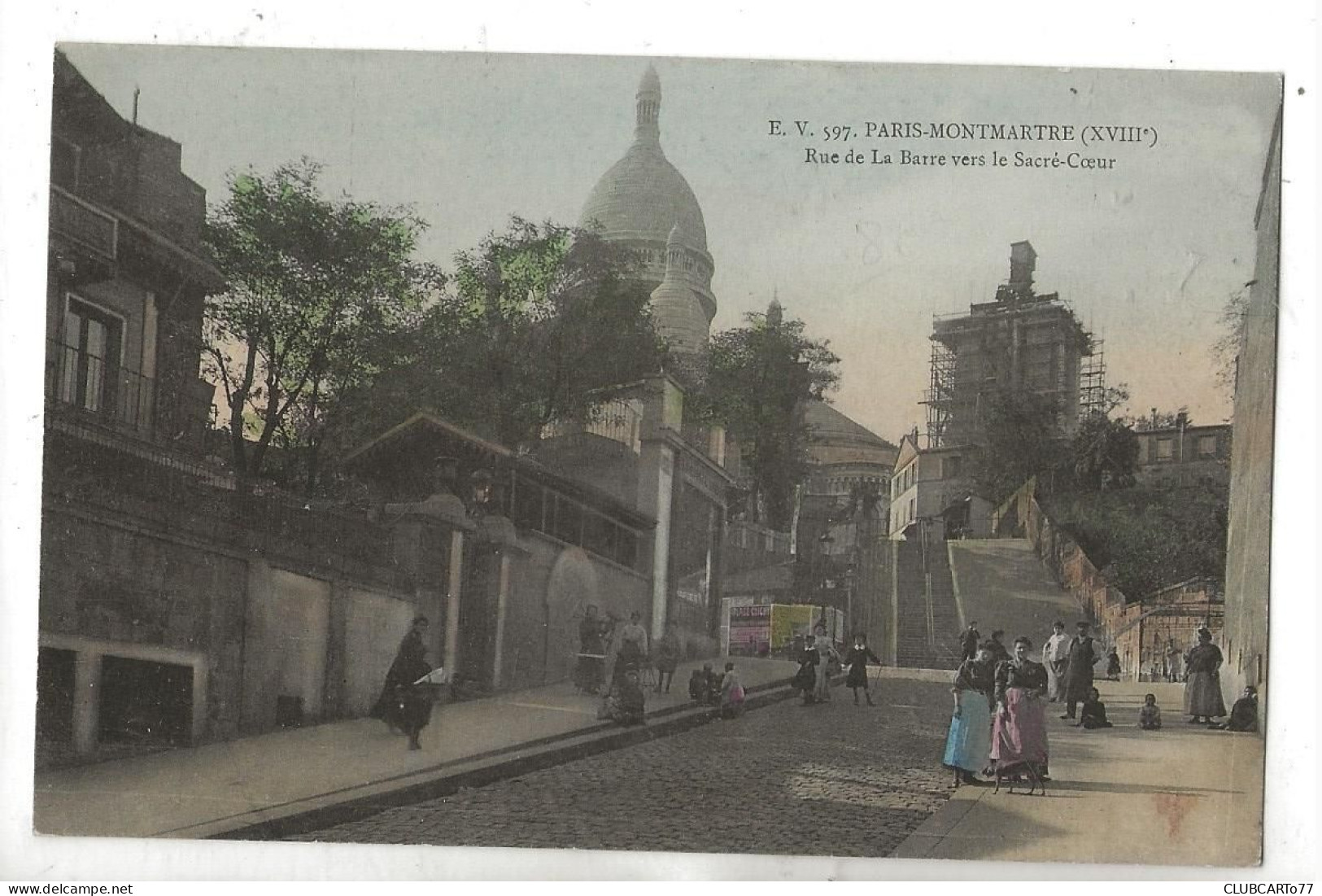 Paris 18 ème Arr (75): La Rue De La Barre De La Butte De Montmartre En 1910 (animé) PF - Distrito: 18