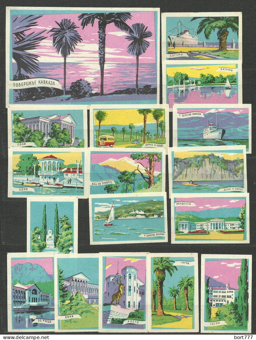 RUSSIA 1965 Matchbox Labels - Black Sea Coast Of The Caucasus (catalog # 142)  - Scatole Di Fiammiferi - Etichette