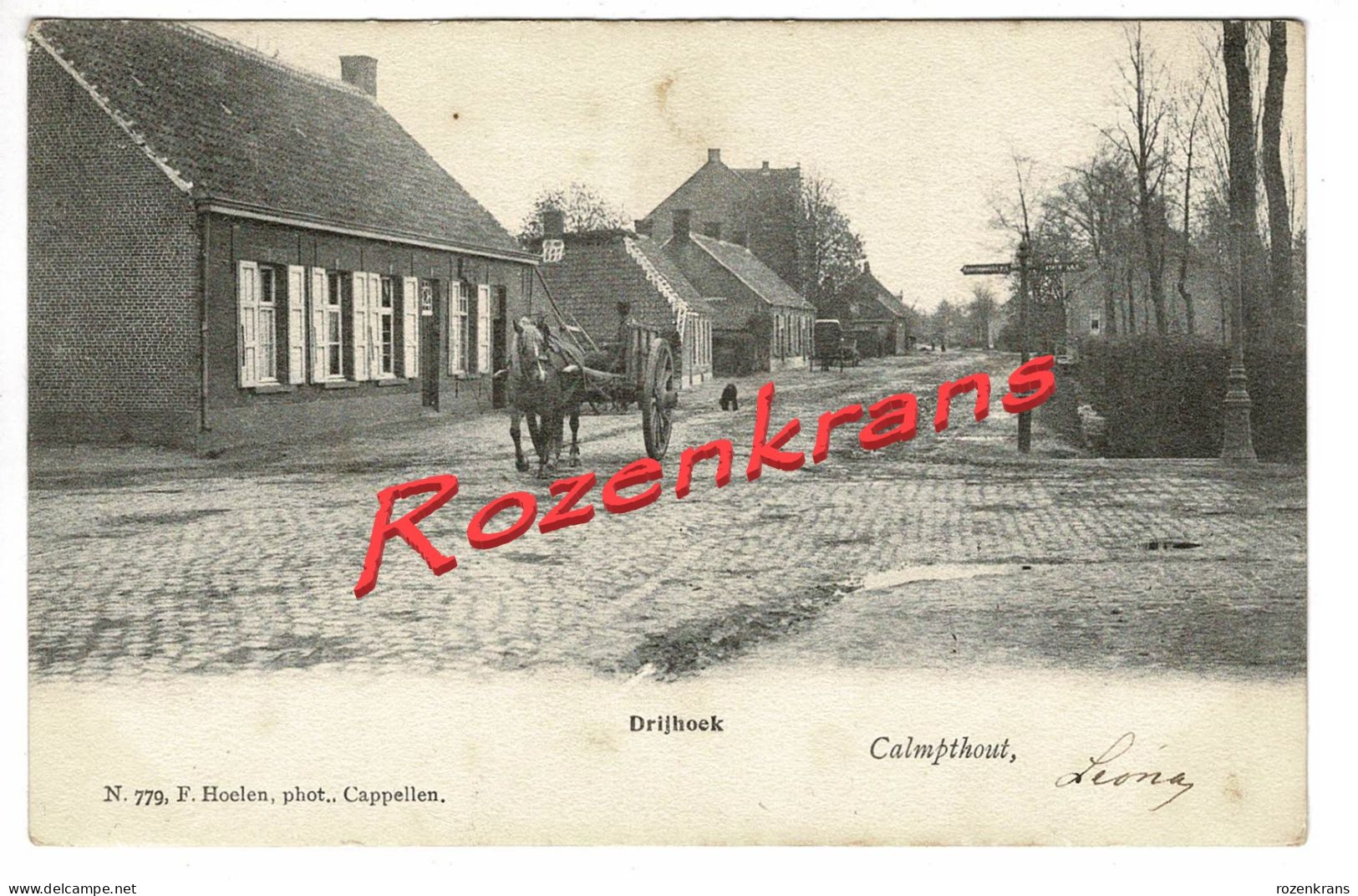 Kalmthout Calmpthout CPA 1903 Drijhoek  Nr. 779 Hoelen Cappellen Geanimeerd Met Paard En Kar ZELDZAAM - Kalmthout