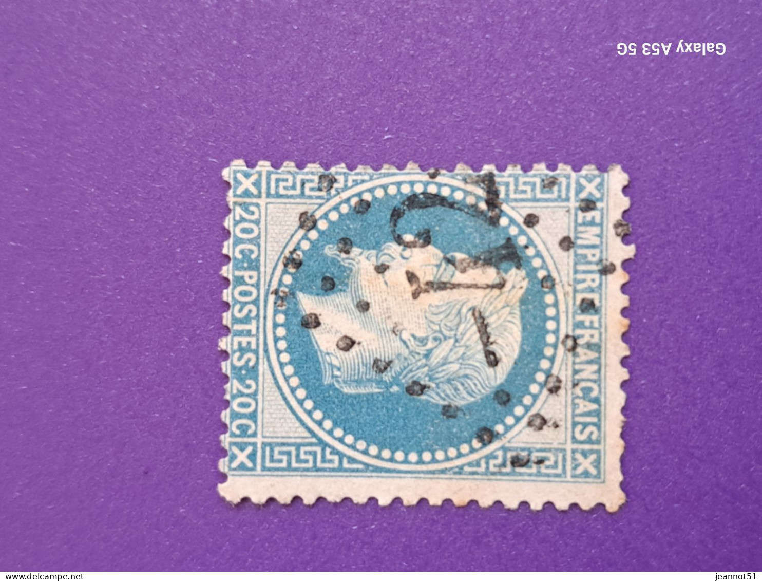 Timbre Napoléon Lauré N° 29a , Avec Belle Oblitération GC - 1863-1870 Napoleon III With Laurels