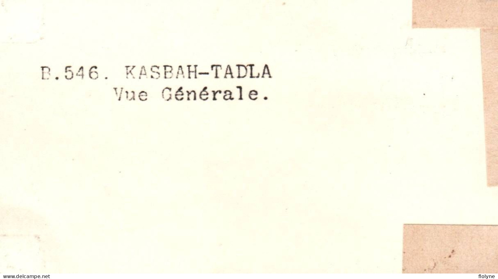 Kasbah Tadla - Photo Ancienne - Vue Générale De La Ville - Maroc Morocco - 6x10,5 Cm - Altri & Non Classificati