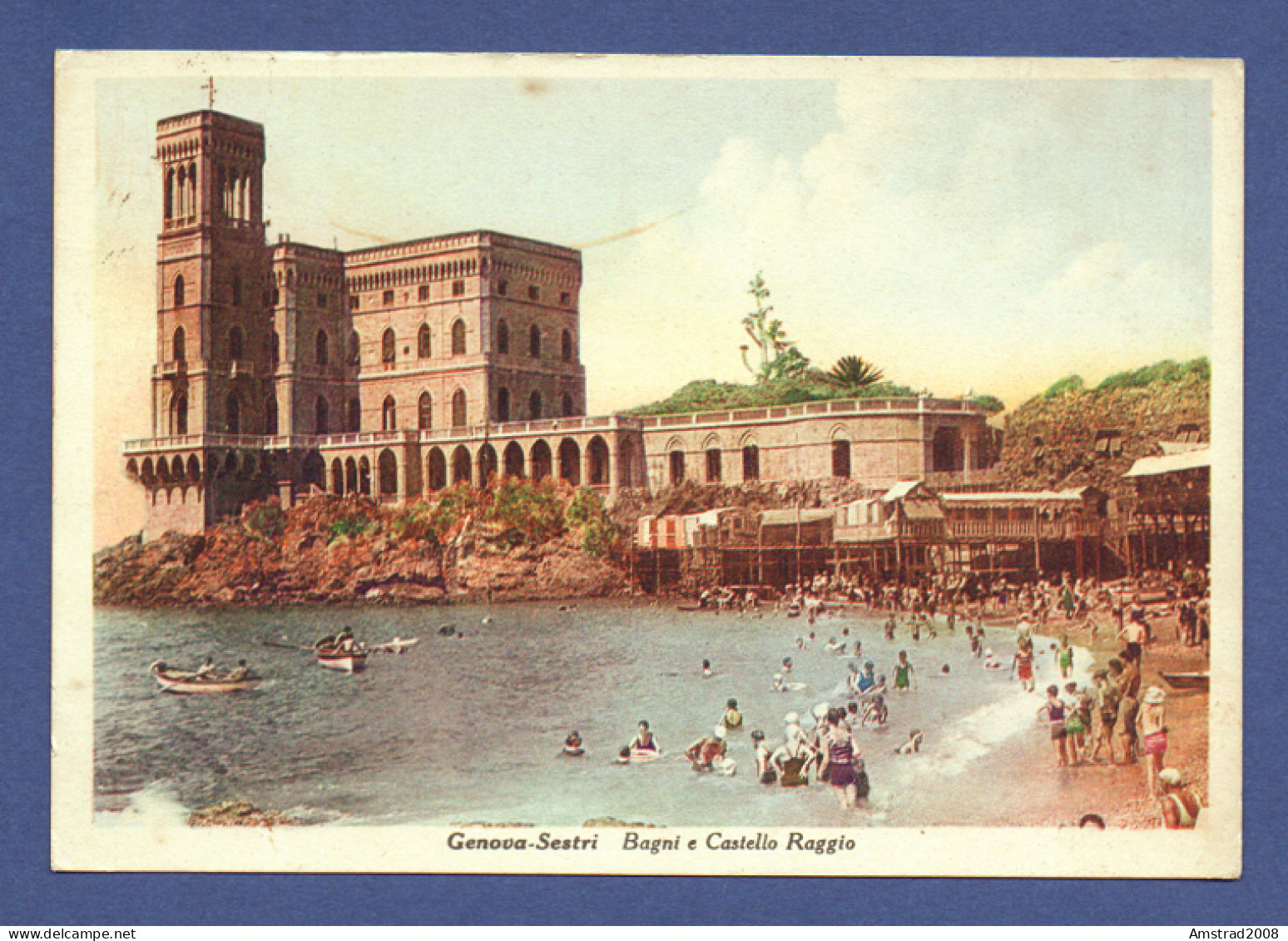 1945 - GENOVA-SESTRI - BAGNI E CASTELLO RAGGIO  -  ITALIE - Genova