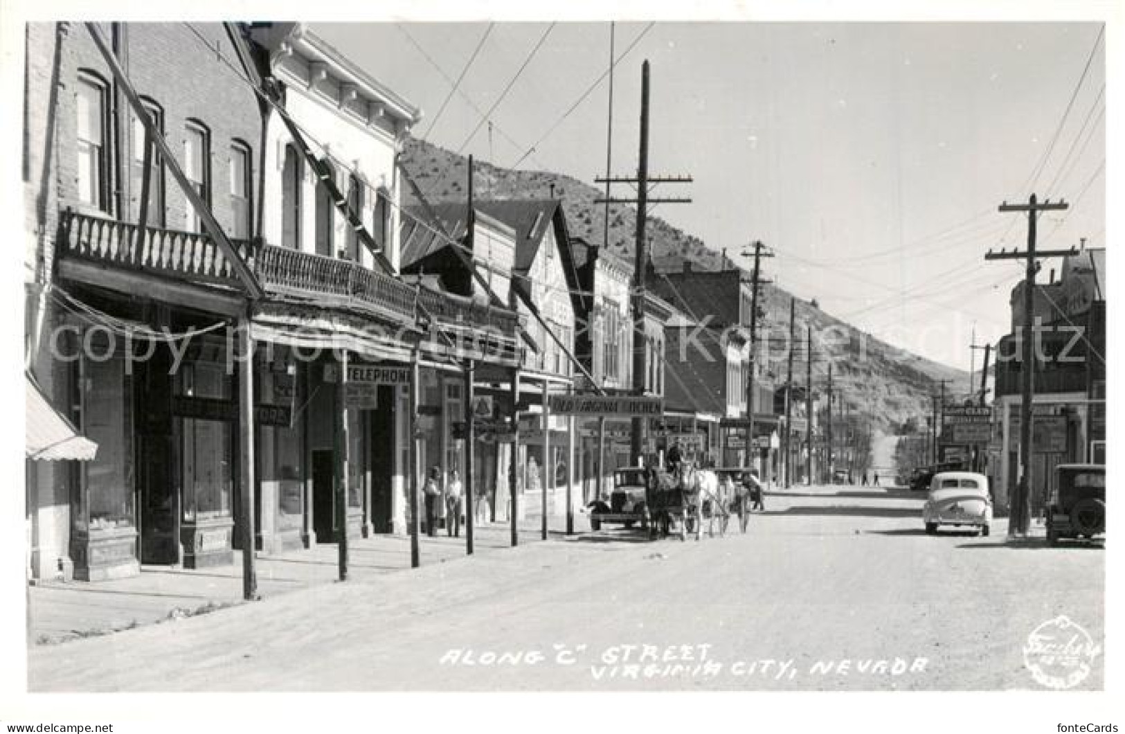 33477318 Virginia_City_Nevada Along C Street Pferdekutschen - Andere & Zonder Classificatie