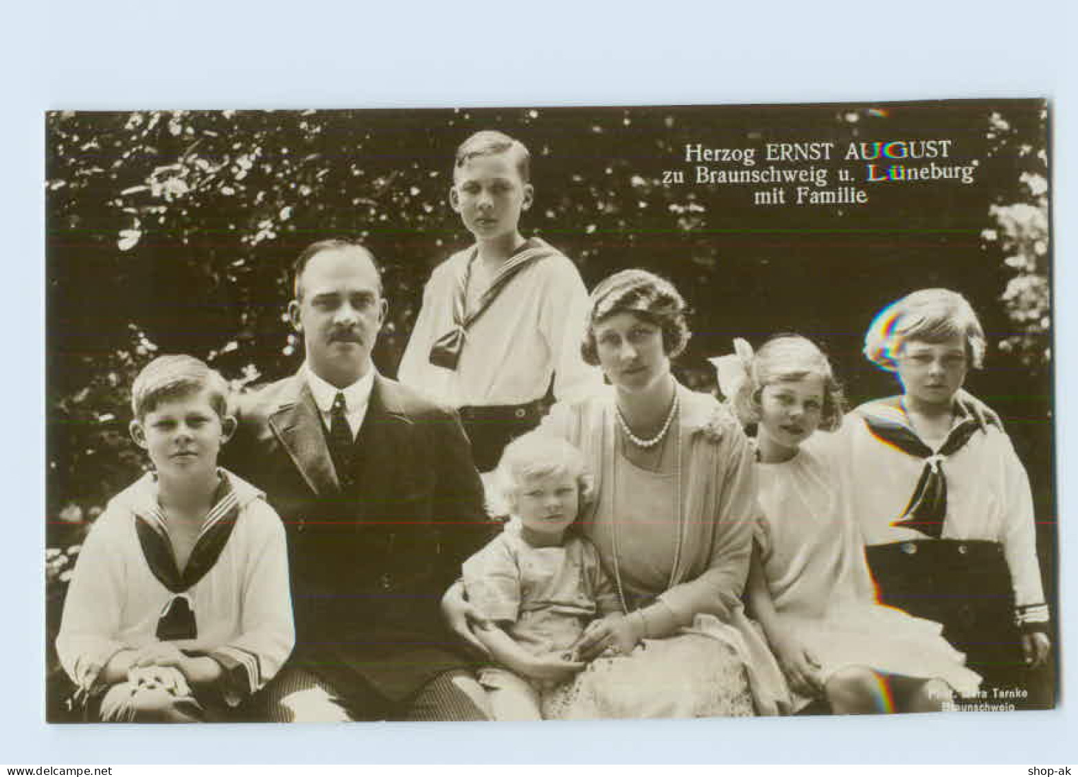 Y1025/ Herzog Ernst August Mit Familie Foto AK - Familles Royales